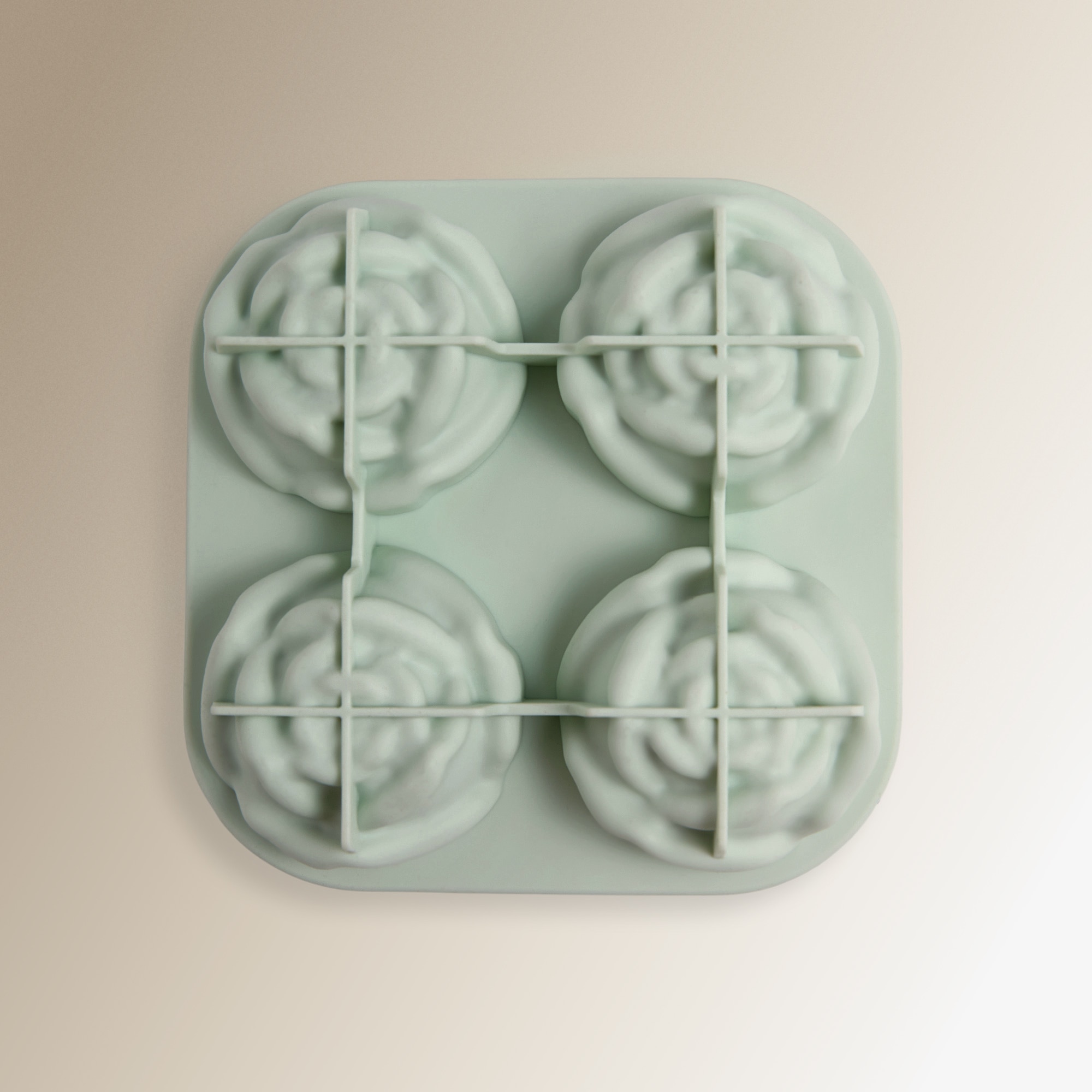 Molde de Silicone de 4 Pedras de Gelo Rosa XL Preto-1