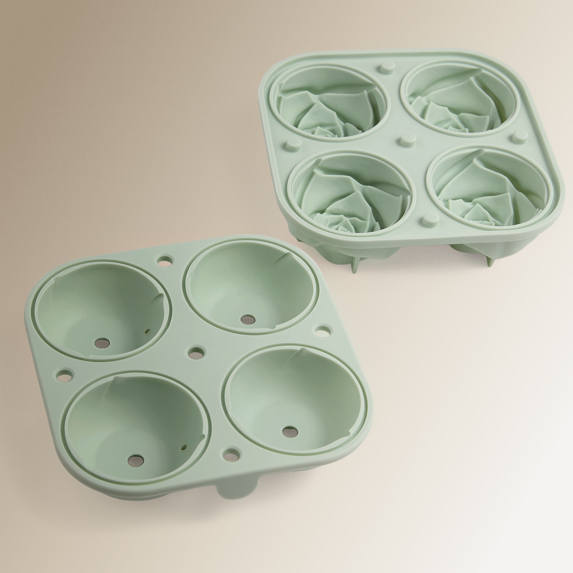 Molde de Silicone de 4 Pedras de Gelo Rosa XL Preto-2
