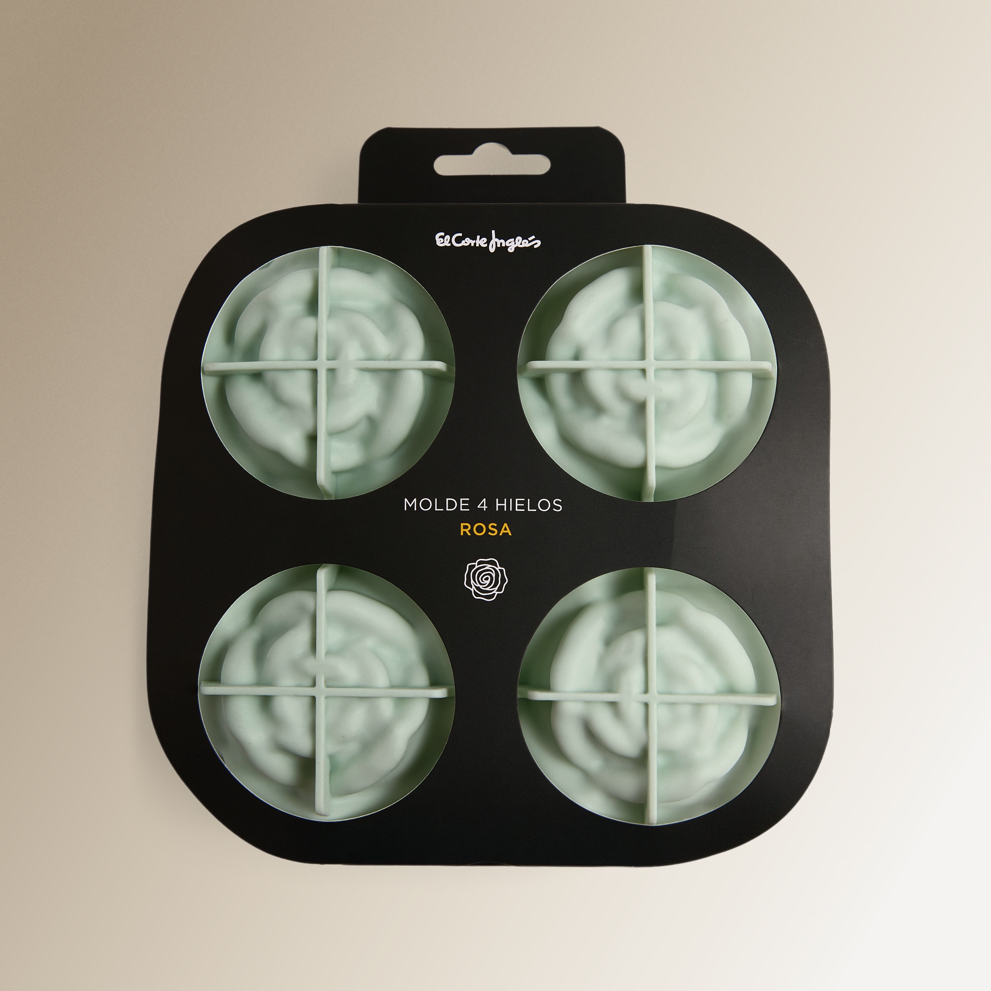 Molde de Silicone de 4 Pedras de Gelo Rosa XL Preto-4