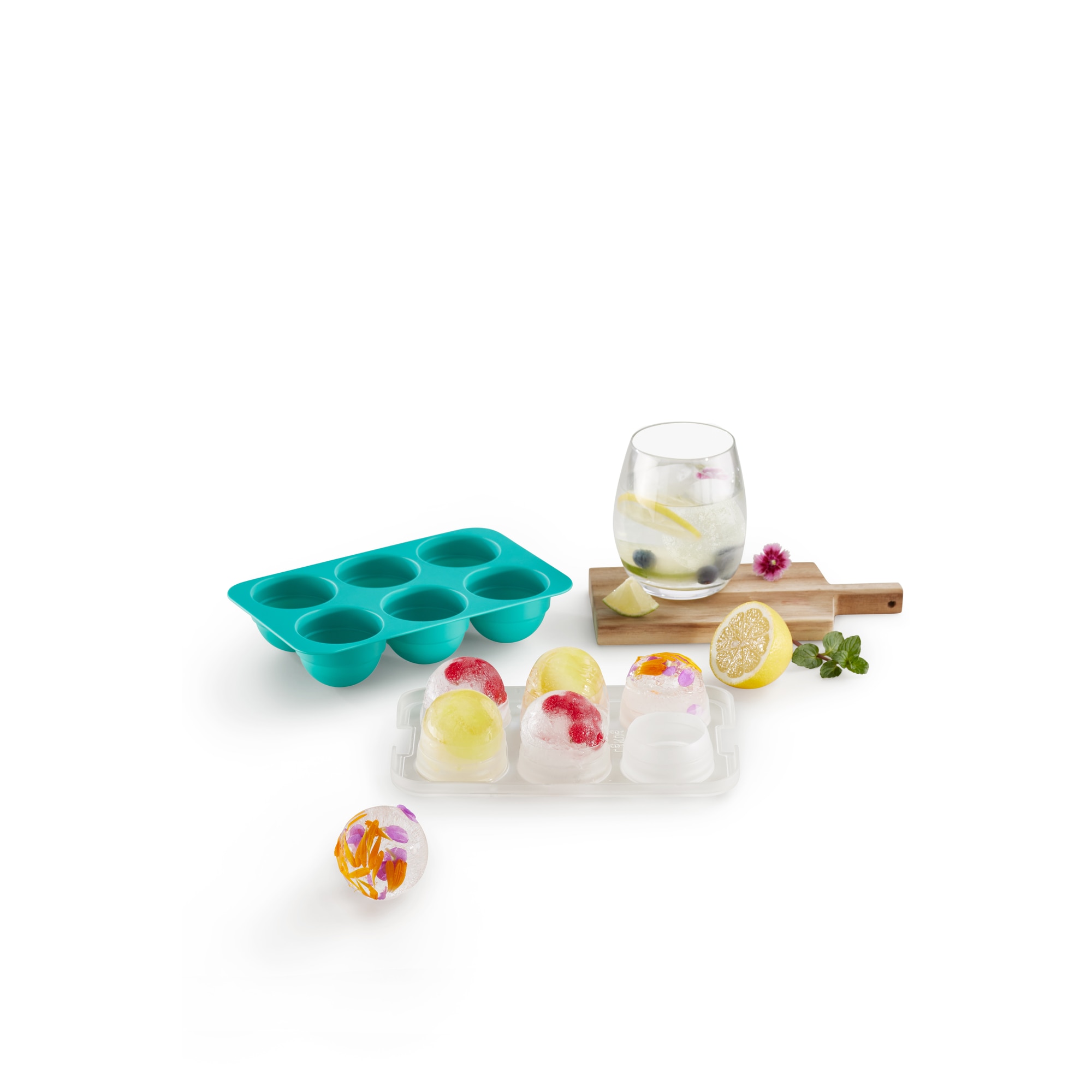 Molde de Gelo XL Esfera com Tampa Cokctail&Ice Verde-menta-3