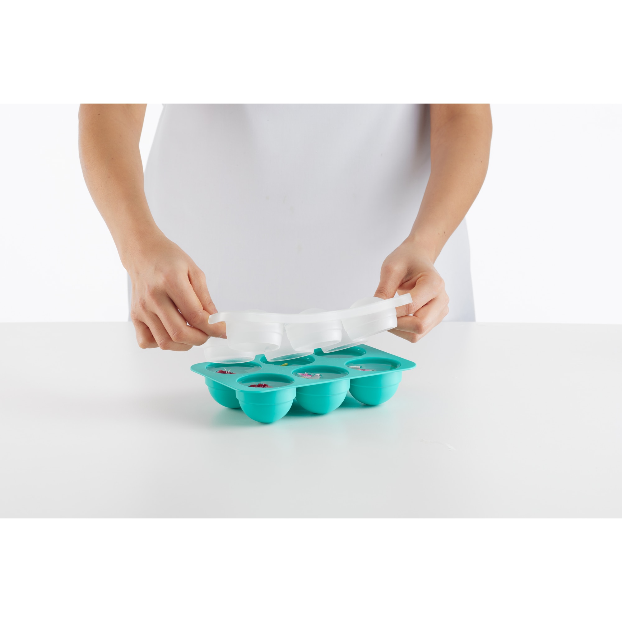 Molde de Gelo XL Esfera com Tampa Cokctail&Ice Verde-menta-8