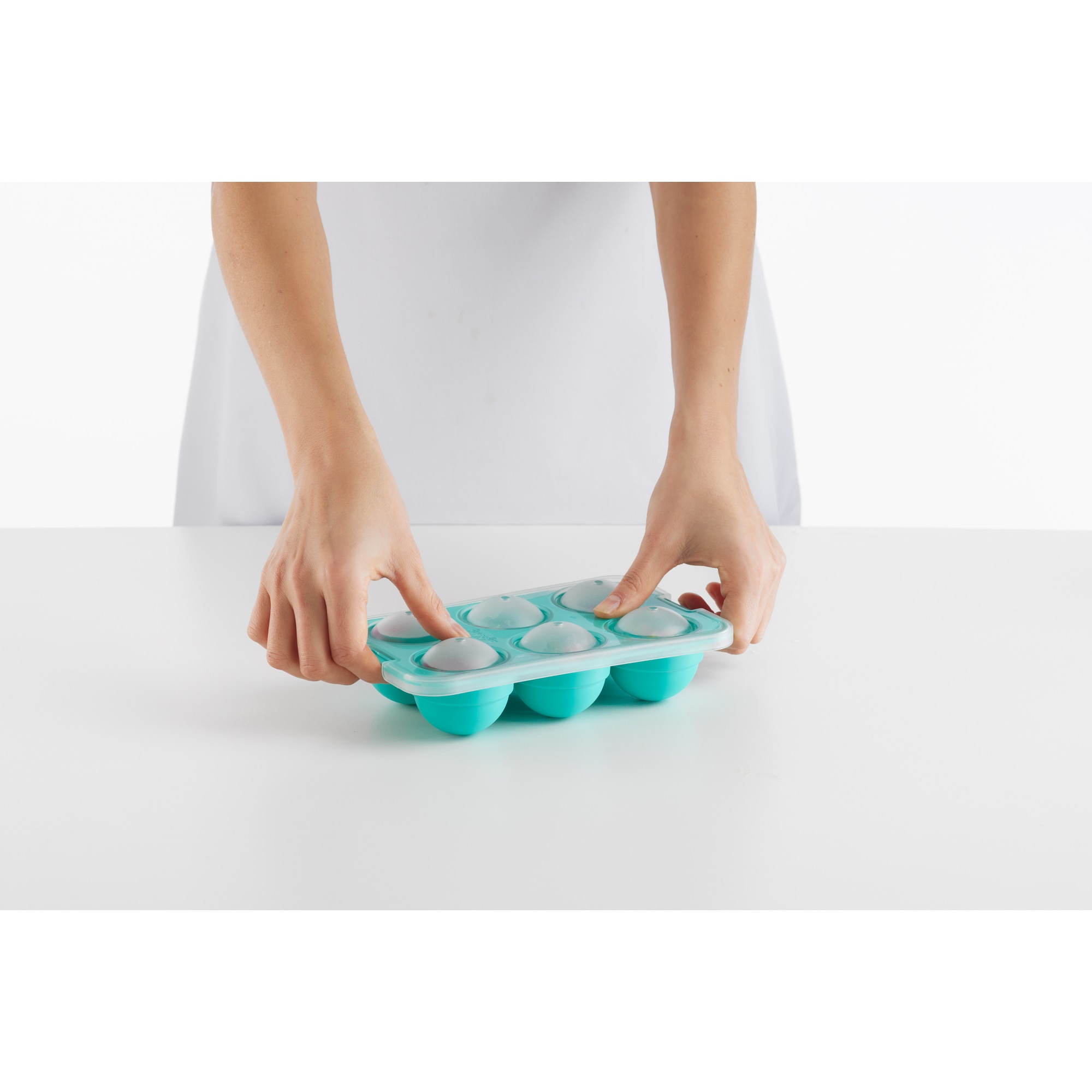 Molde de Gelo XL Esfera com Tampa Cokctail&Ice Verde-menta-9