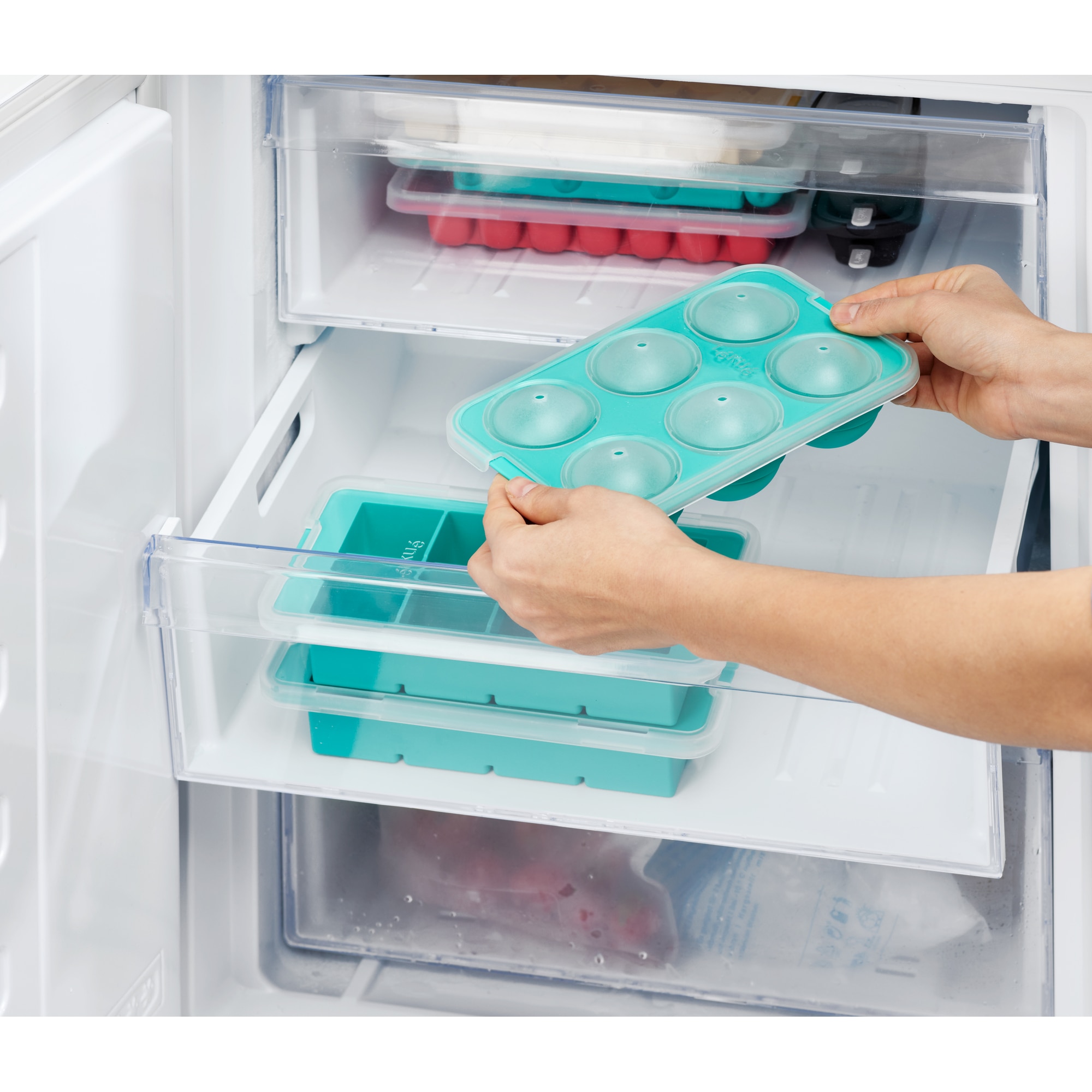 Molde de Gelo XL Esfera com Tampa Cokctail&Ice Verde-menta-10