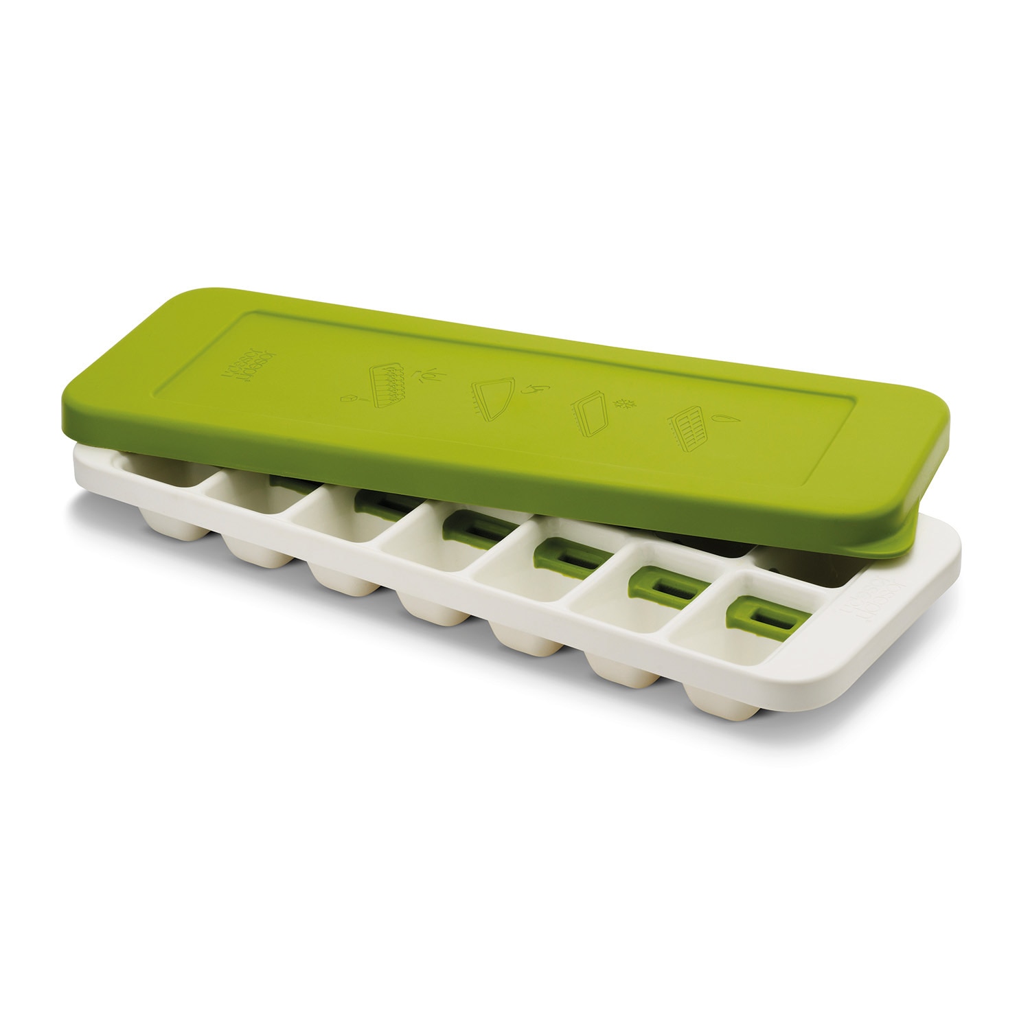 Tabuleiro de Cubos de Gelo de Libertação Fácil QuickSnap - Verde Branco-1