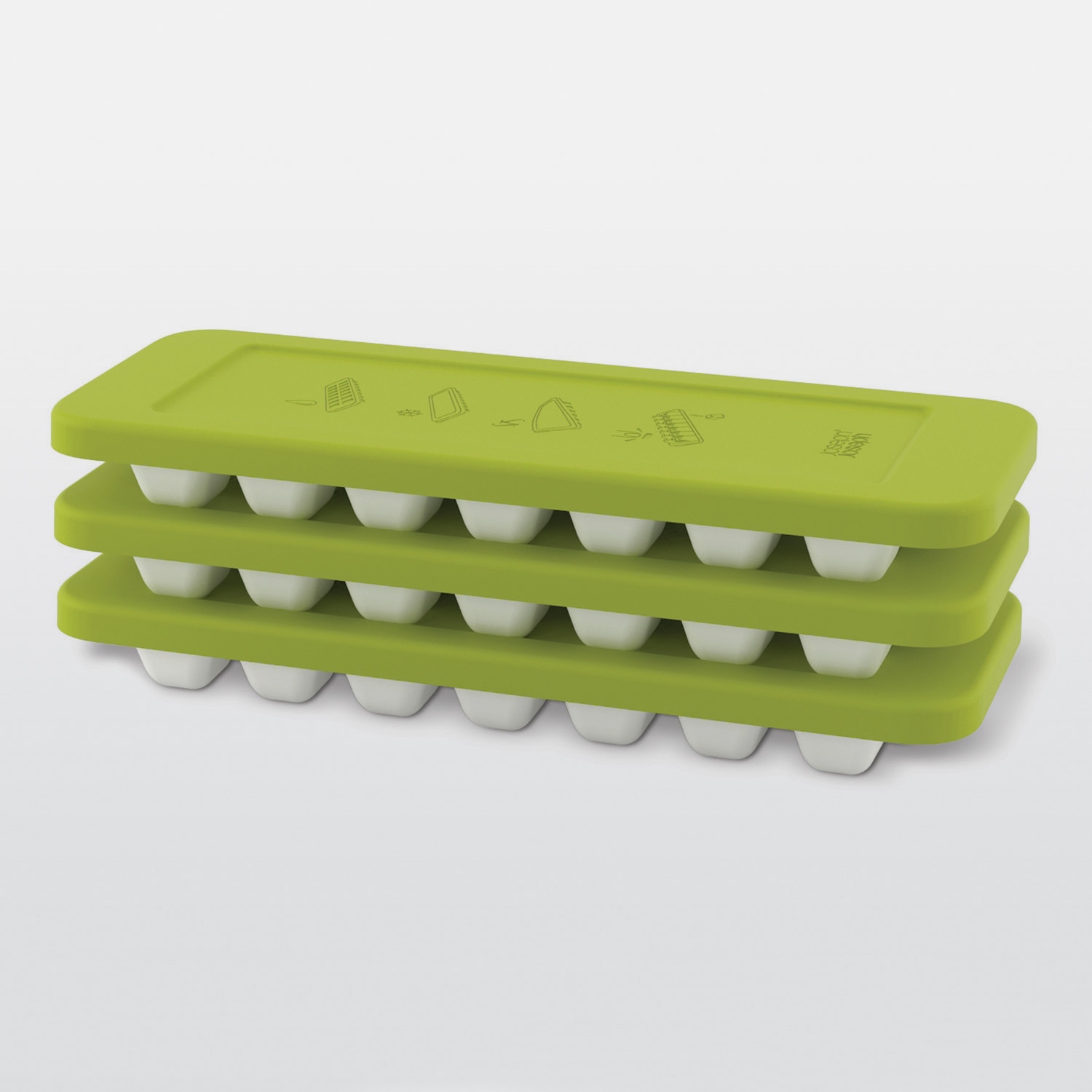 Tabuleiro de Cubos de Gelo de Libertação Fácil QuickSnap - Verde Branco-6