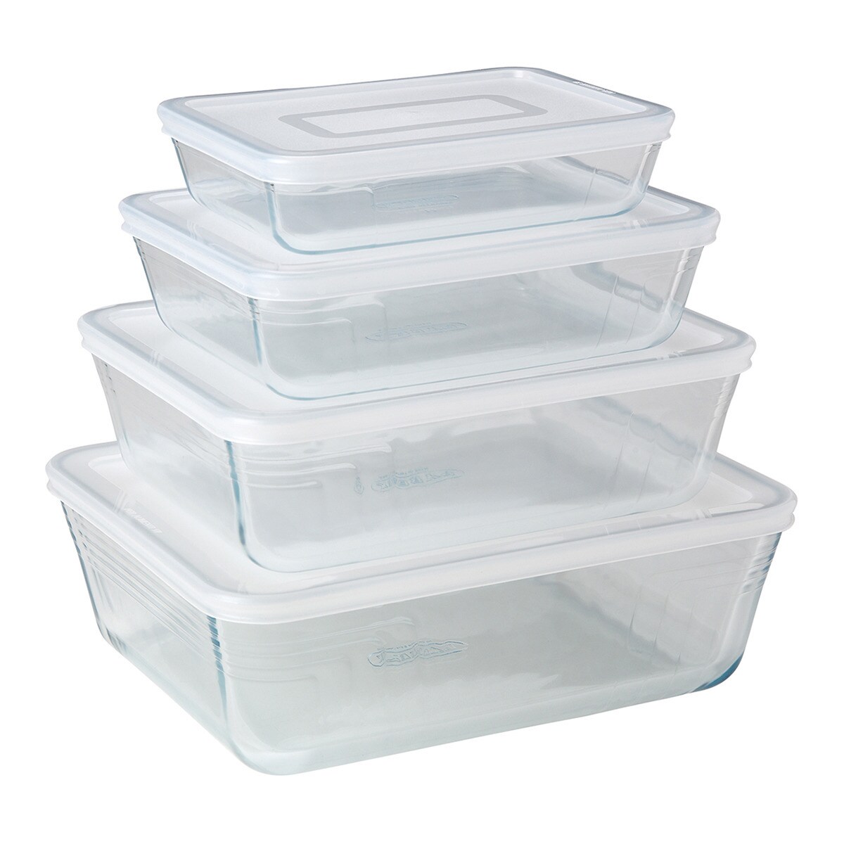 Hermético rectangular con tapa Cook & Freeze Pyrex Blanco-7