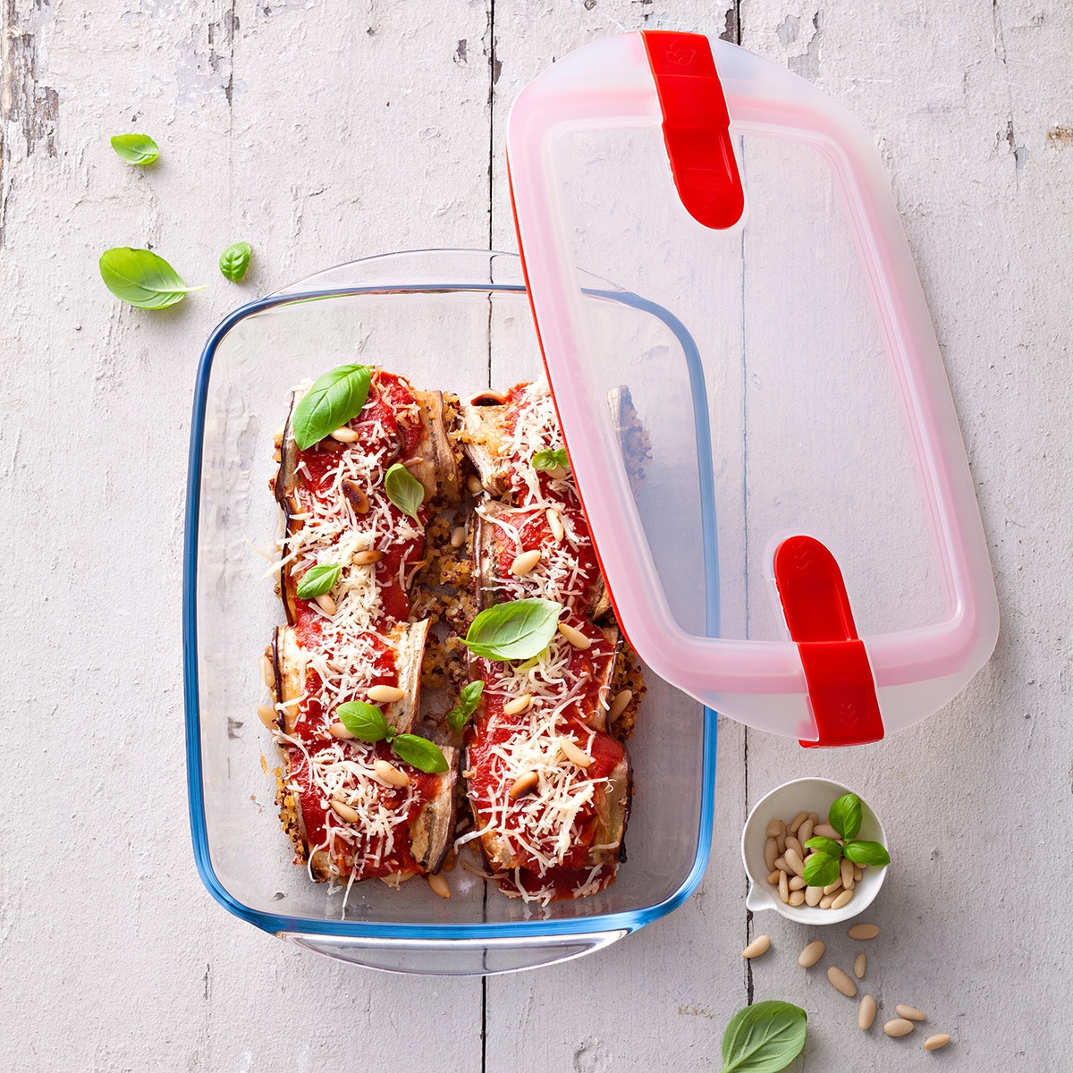 Recipiente con tapa Cook & Heat Pyrex - Rojo 0,4 litros Rojo-4