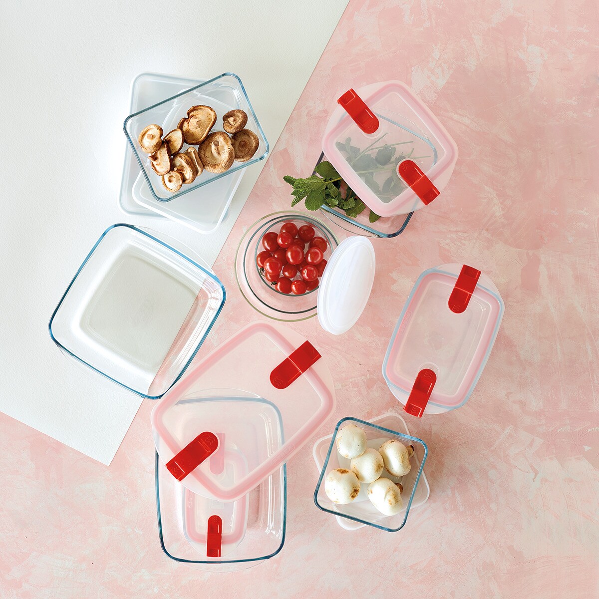 Recipiente con tapa Cook & Heat Pyrex - Rojo 0,4 litros Rojo-6