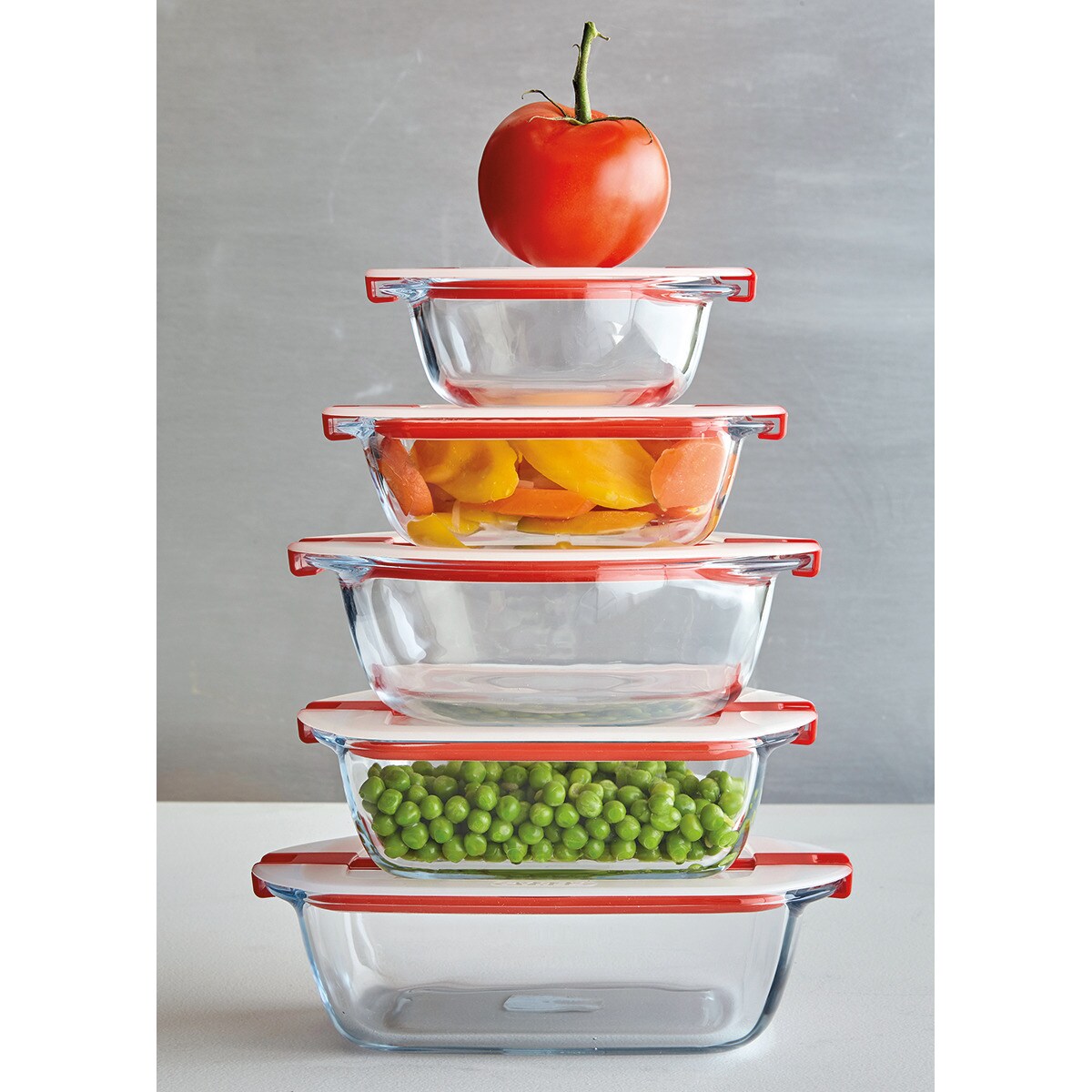 Recipiente con tapa Cook & Heat Pyrex - Rojo 0,4 litros Rojo-9