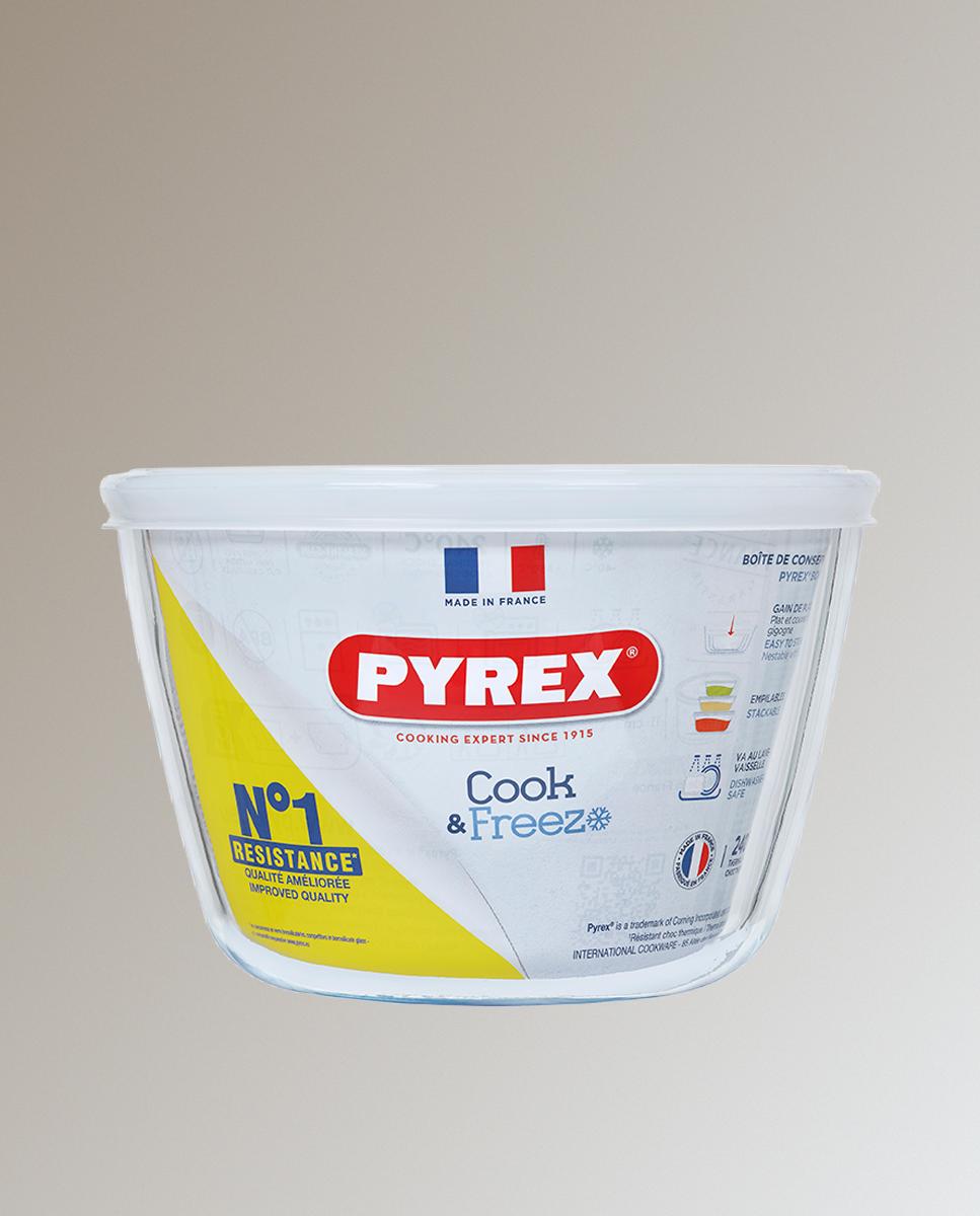 Recipiente hermético redondo com tampa Cook & Freeze Pyrex Branco-2