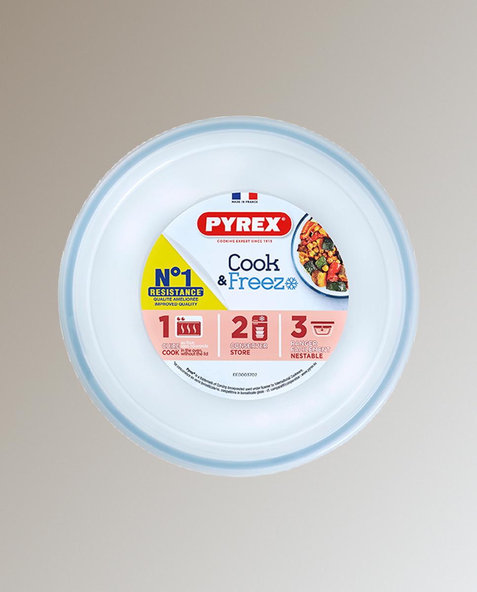 Recipiente hermético redondo com tampa Cook & Freeze Pyrex Branco-3