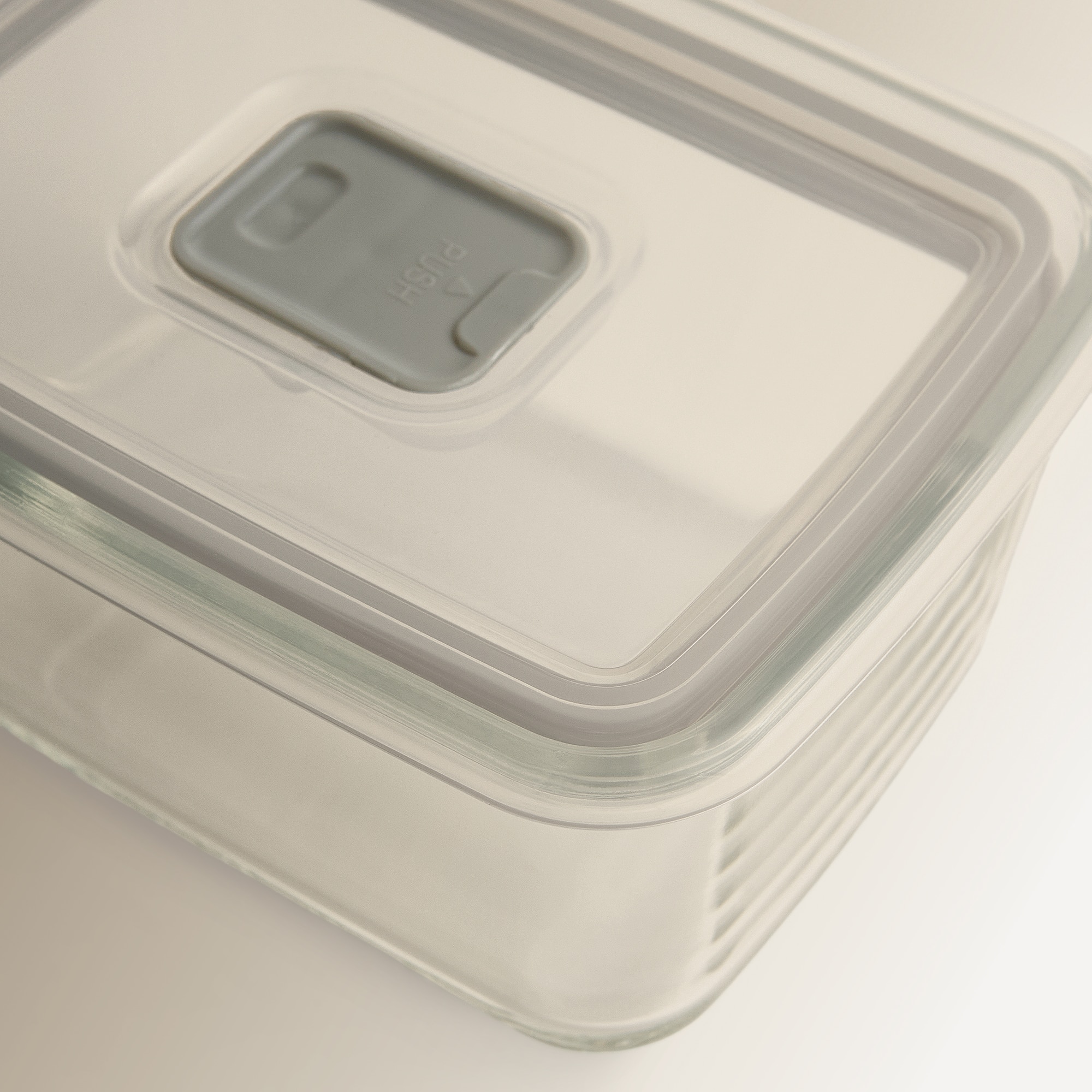 Recipiente Hermético de Vidro com Válvula de Vácuo Transparente-2