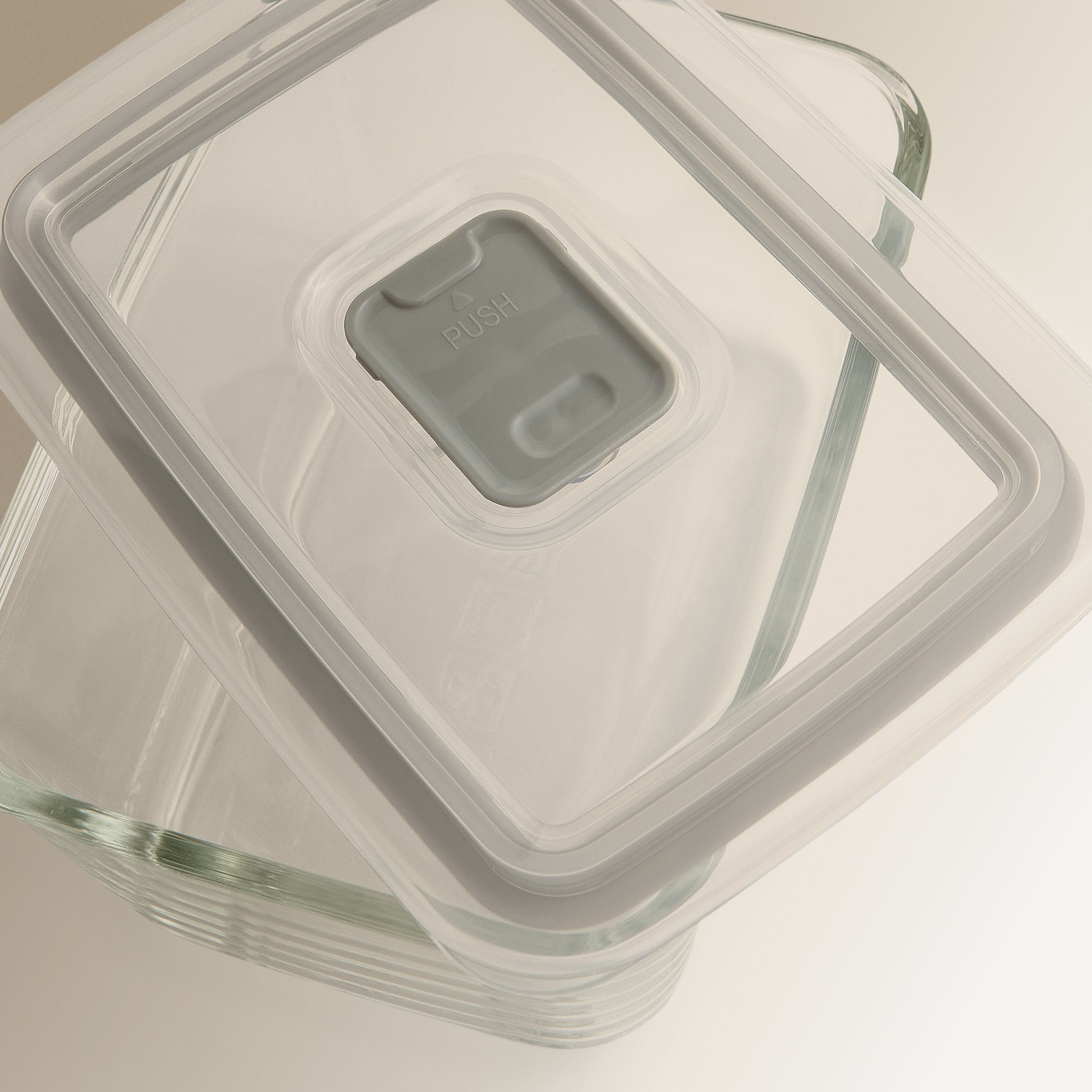 Recipiente Hermético de Vidro com Válvula de Vácuo Transparente-3