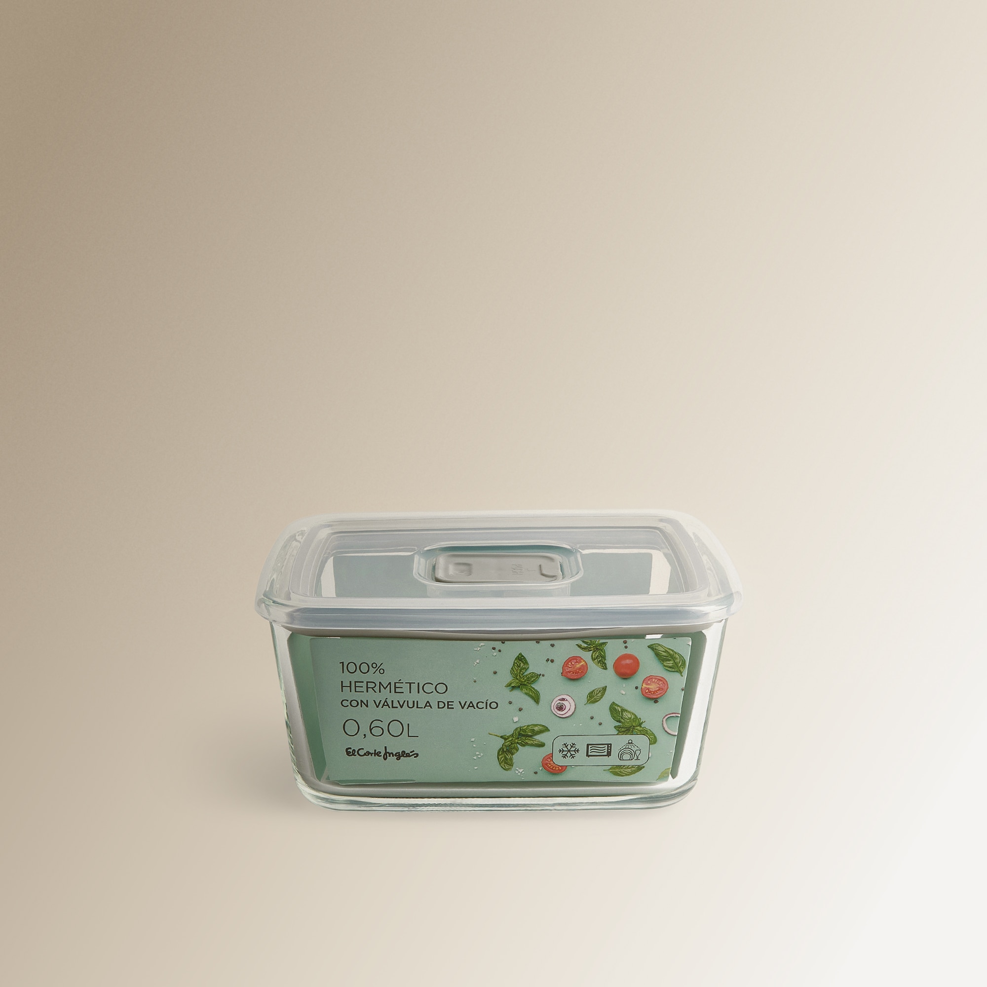 Recipiente Hermético de Vidro com Válvula de Vácuo Transparente-4