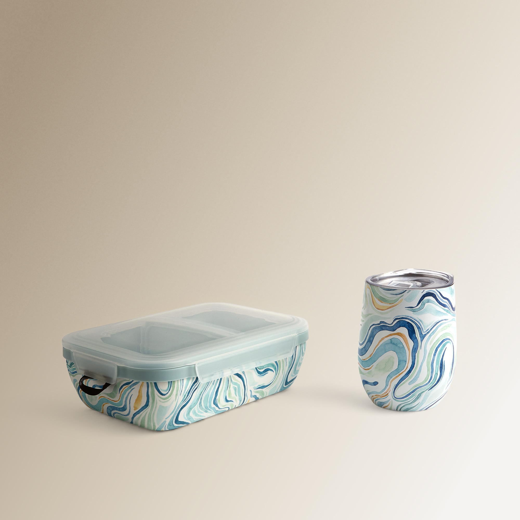 Lancheira Marble Azul-5