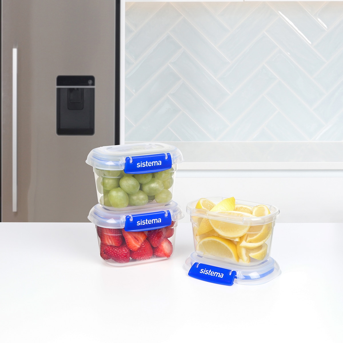 Conjunto de 3 Recipientes Herméticos Klip It - 400 ml Transparente-3