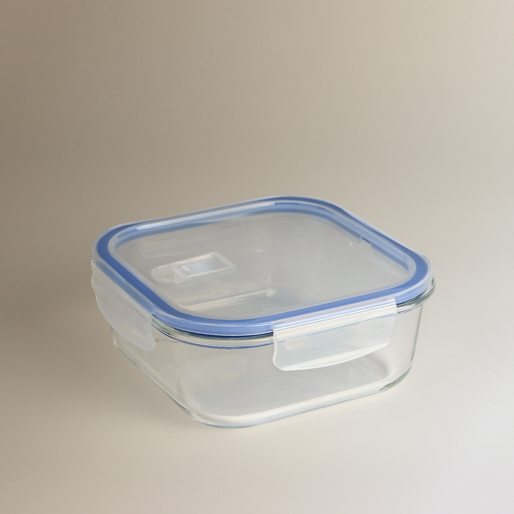 Caixa Hermética de Vidro Quadrada Transparente-1