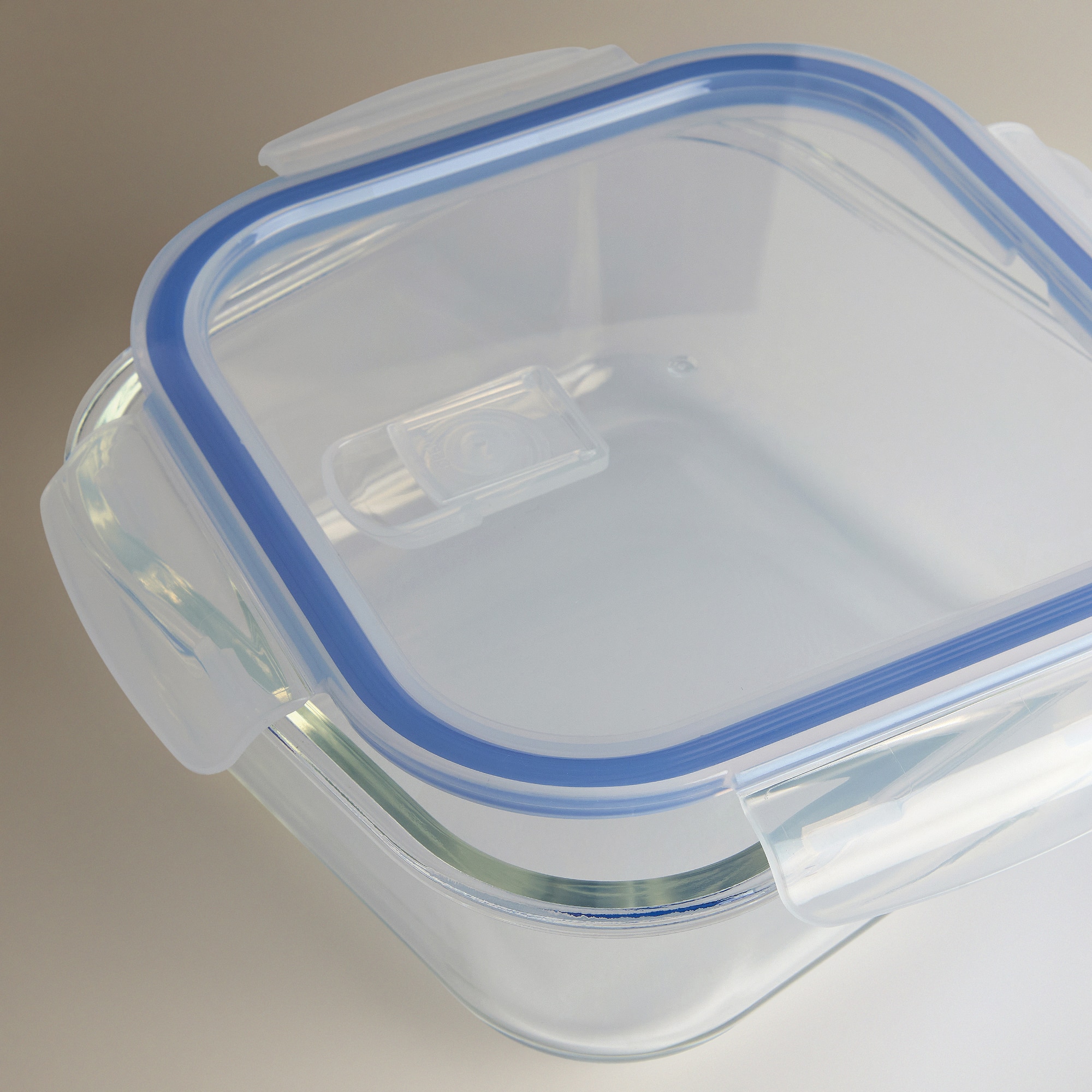 Caixa Hermética de Vidro Quadrada Transparente-2