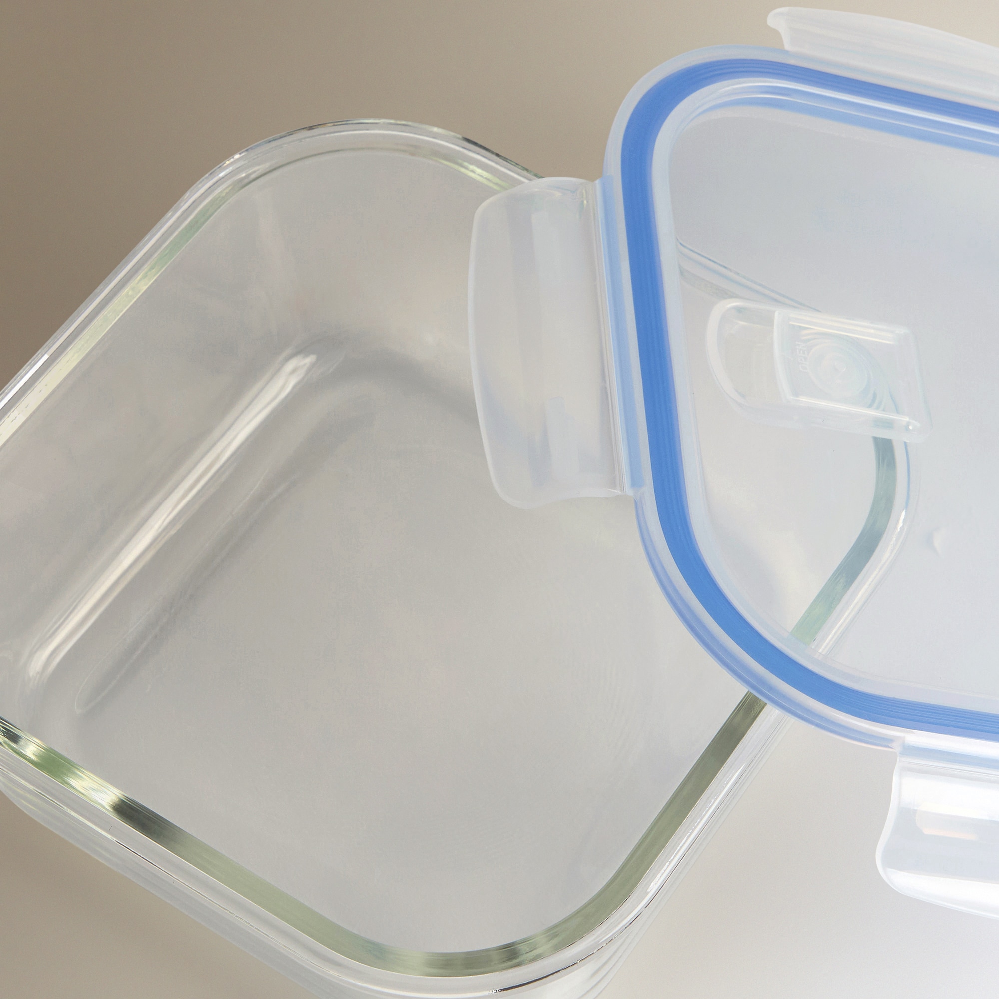 Caixa Hermética de Vidro Quadrada Transparente-3