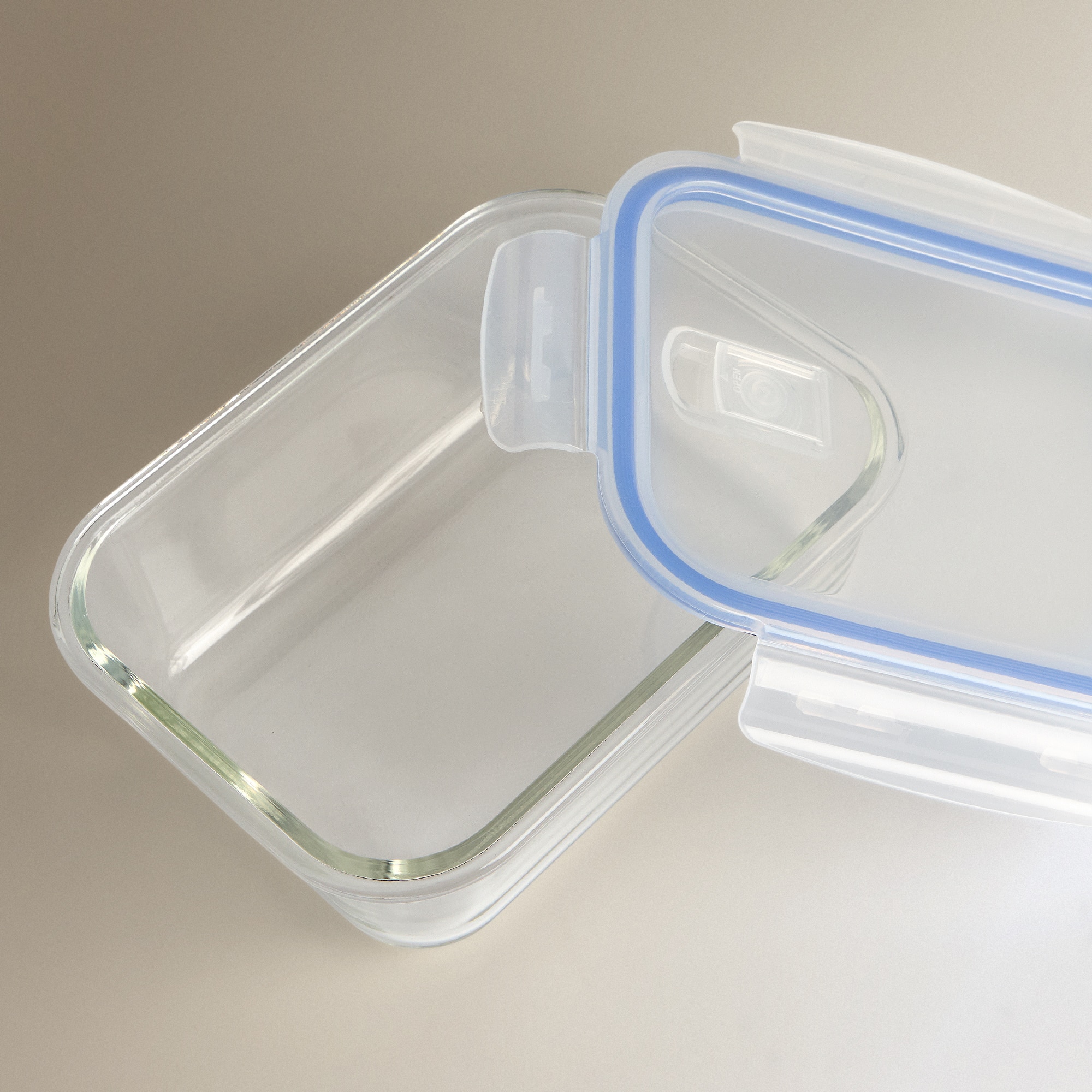 Caixa Hermética de Vidro Retangular Transparente-3