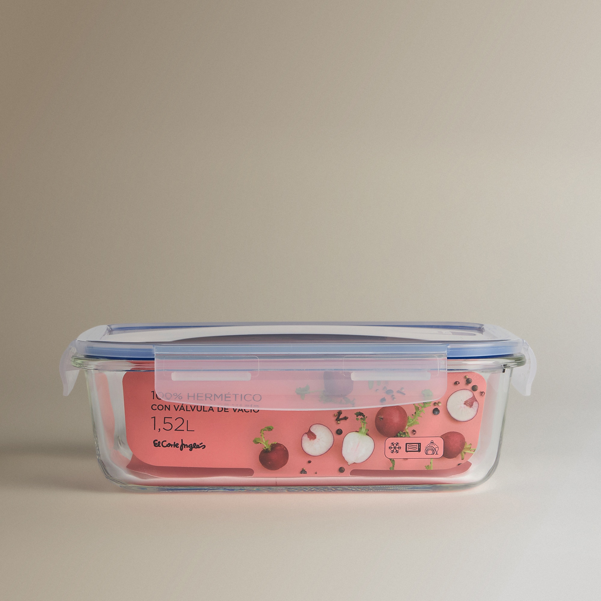 Caixa Hermética de Vidro Retangular Transparente-4