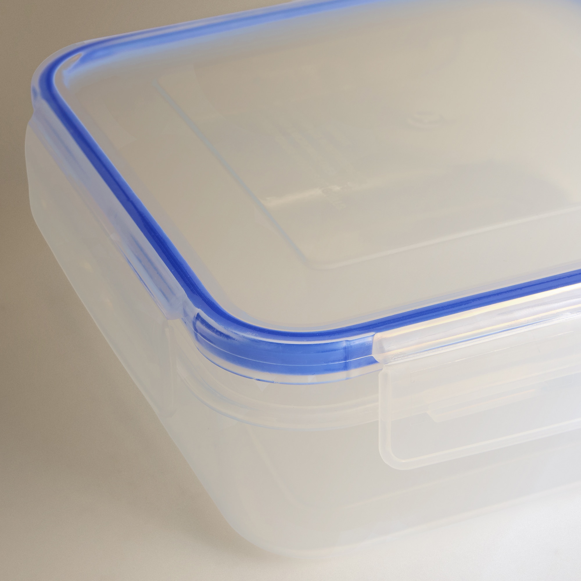 Recipiente Hermético de Plástico Quadrado Transparente-2