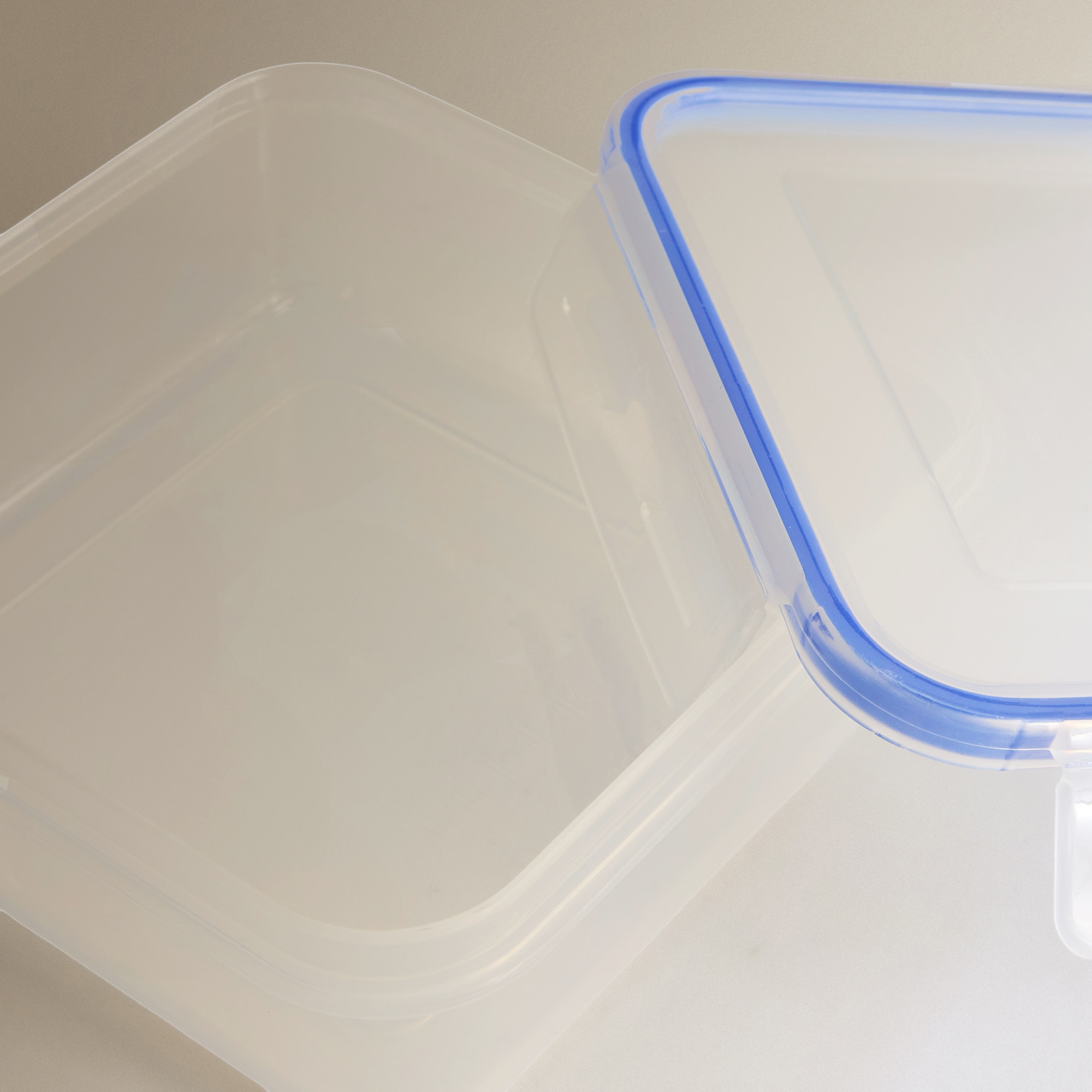 Recipiente Hermético de Plástico Quadrado Transparente-3