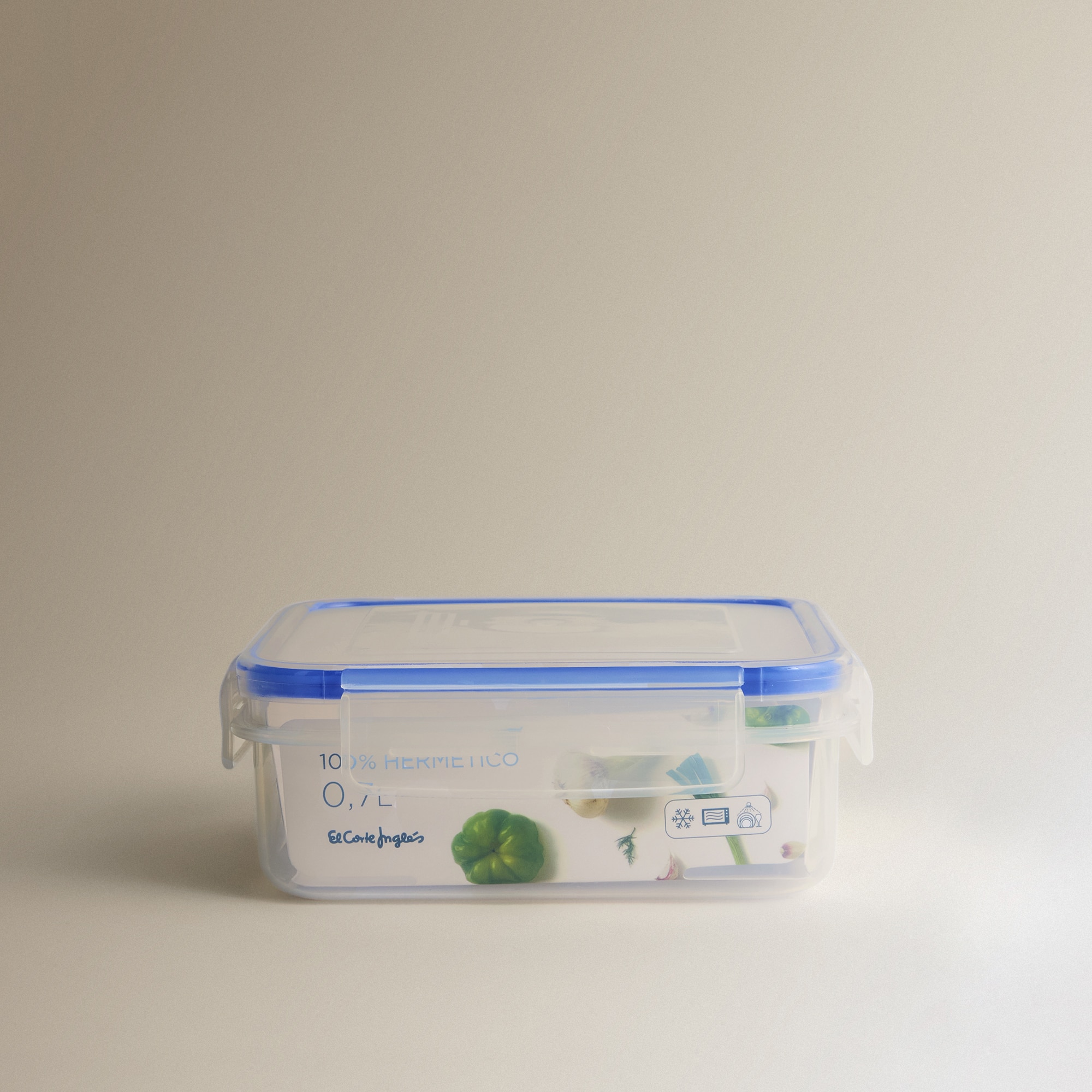 Recipiente Hermético de Plástico Quadrado Transparente-4