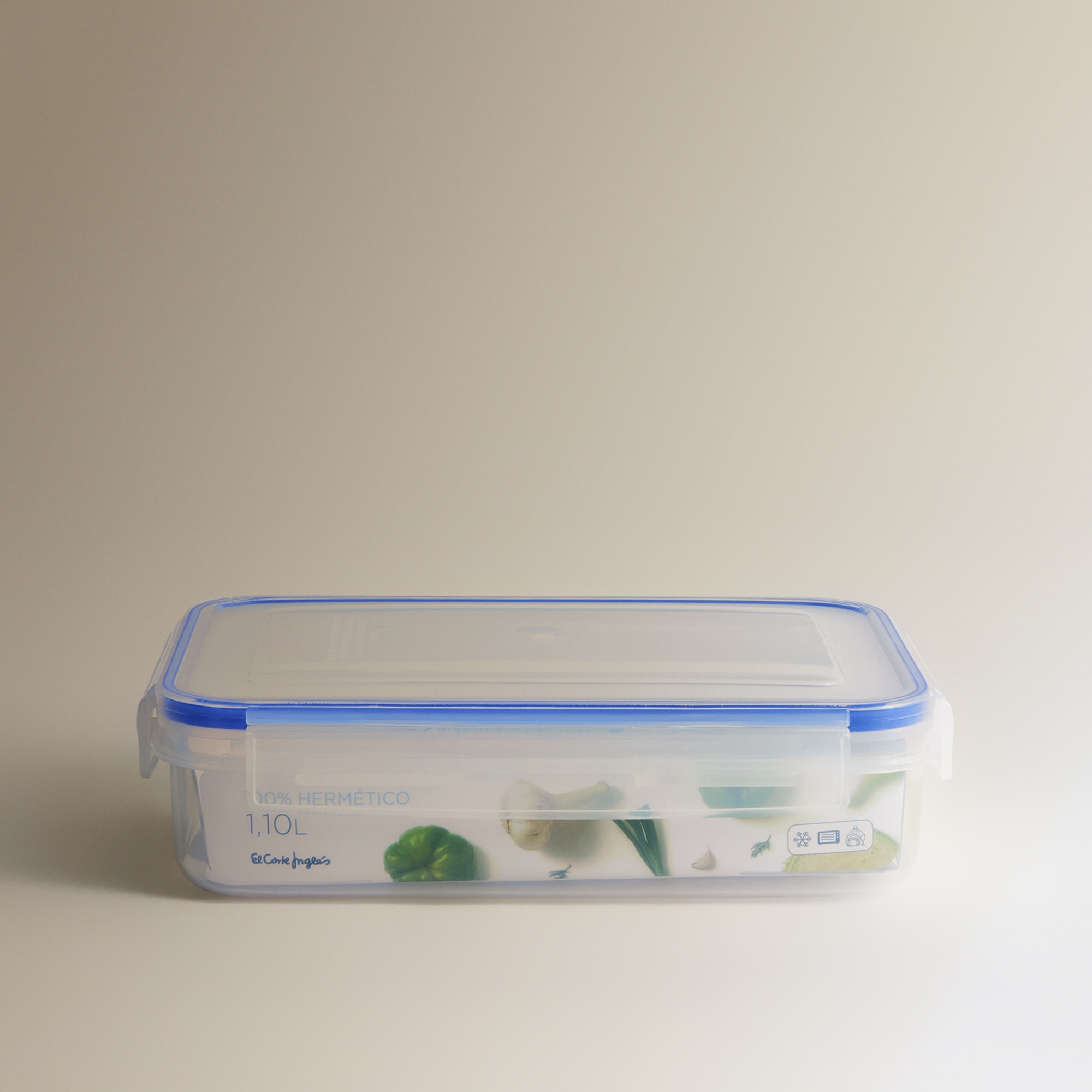 Recipiente Hermético de Plástico Retangular Transparente-4