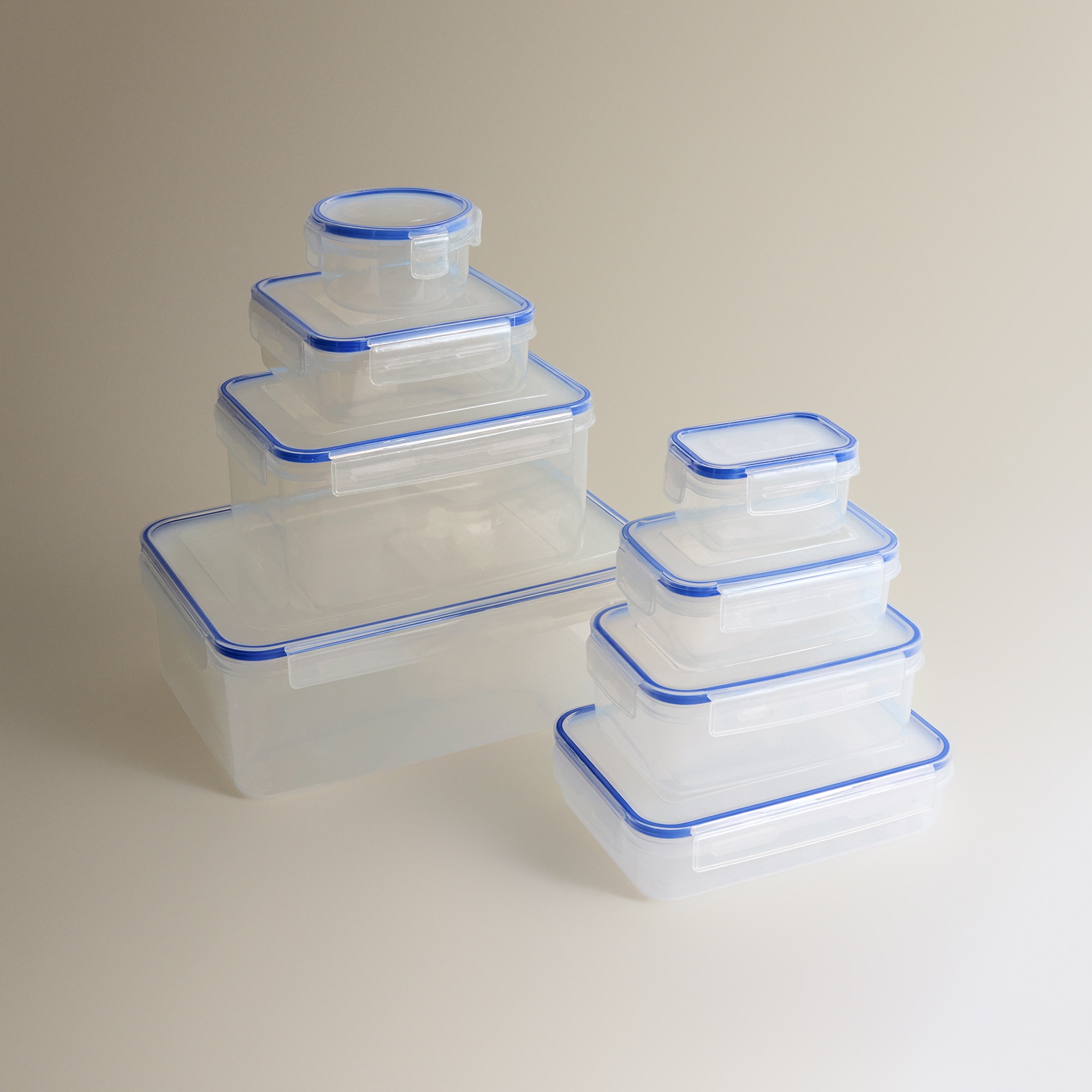 Recipiente Hermético de Plástico Retangular Transparente-5