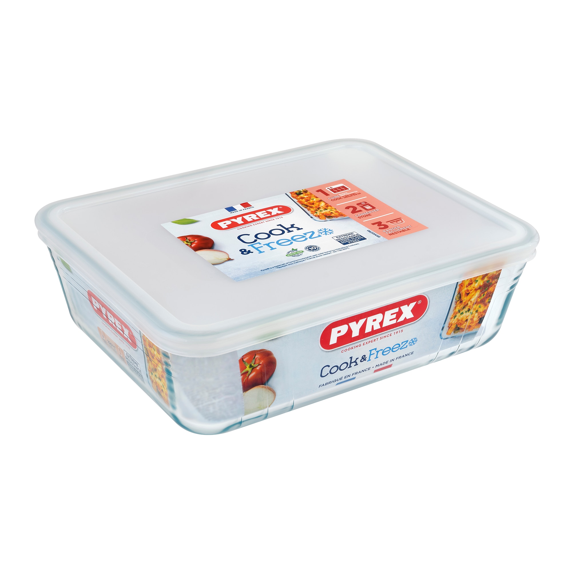 Conjunto de 2 Recipientes Herméticos Cook & Freeze Transparente-5