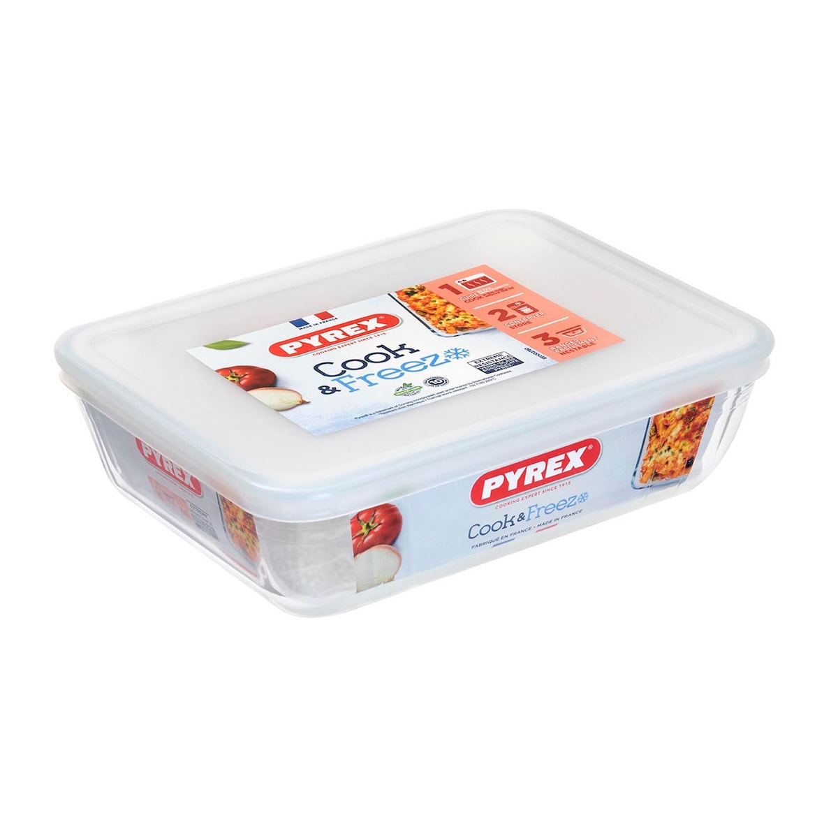 Set de 2 herméticos Cook & Freeze Pyrex Transparente-6