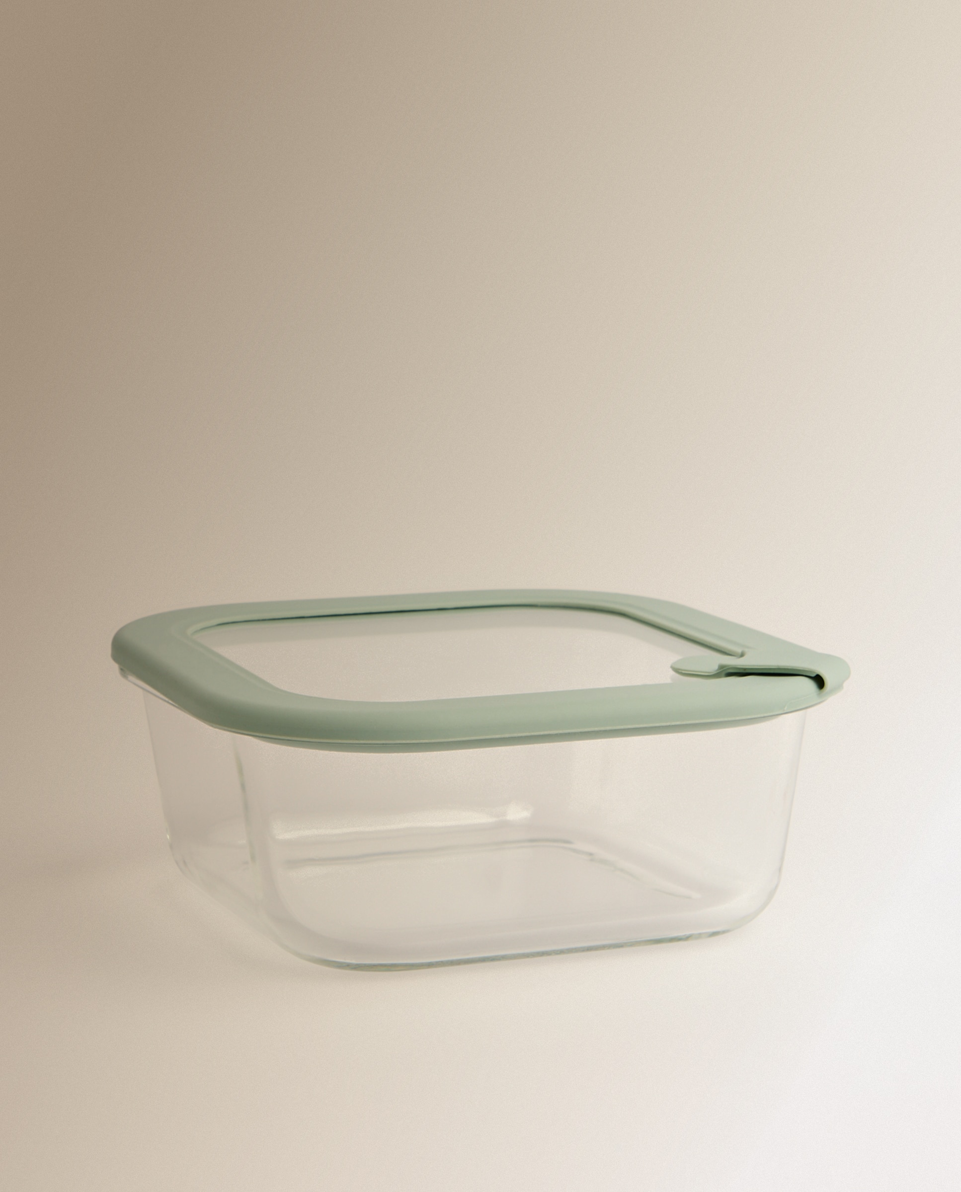 Hermético de vidro quadrado Mint Transparente-1