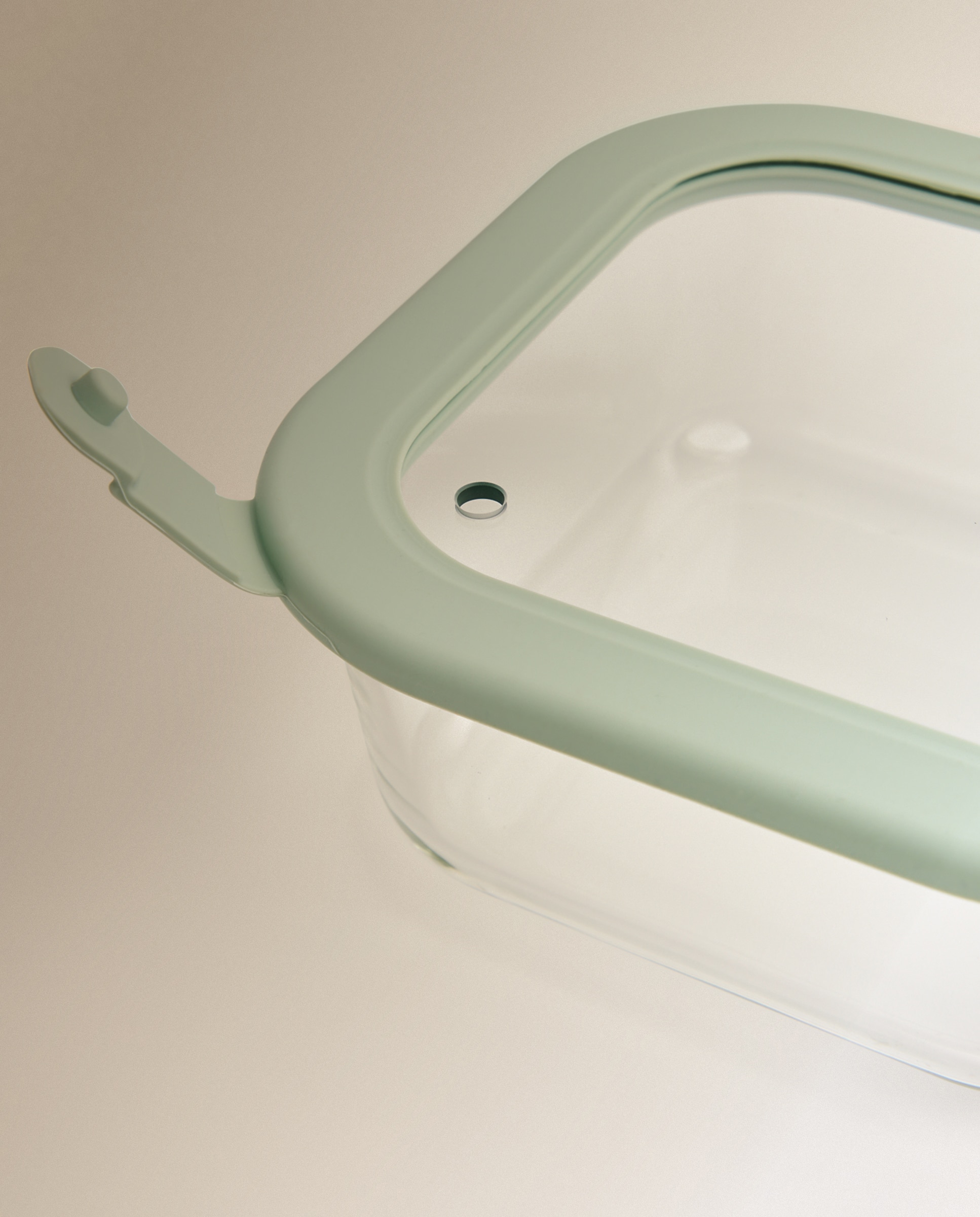 Hermético de vidro quadrado Mint Transparente-2