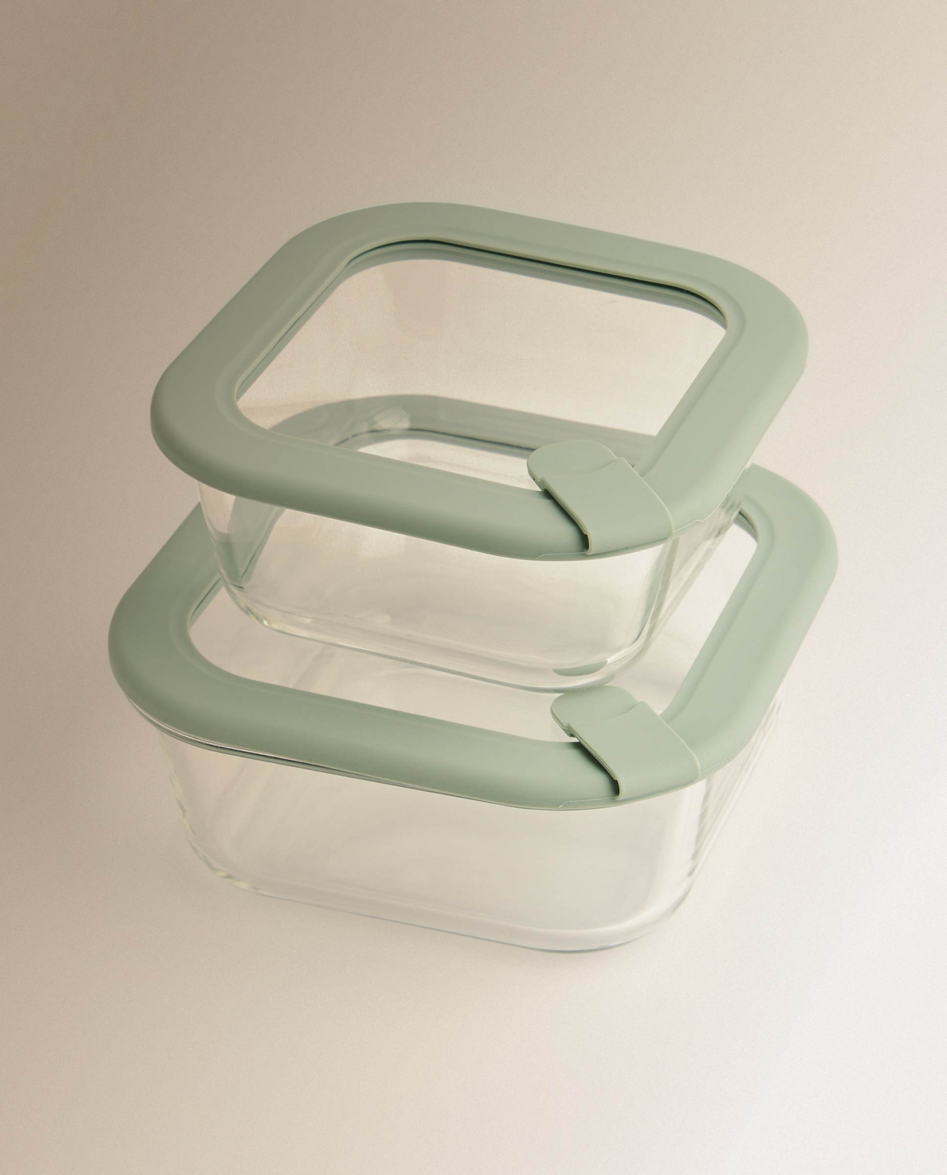 Hermético de vidro quadrado Mint Transparente-5