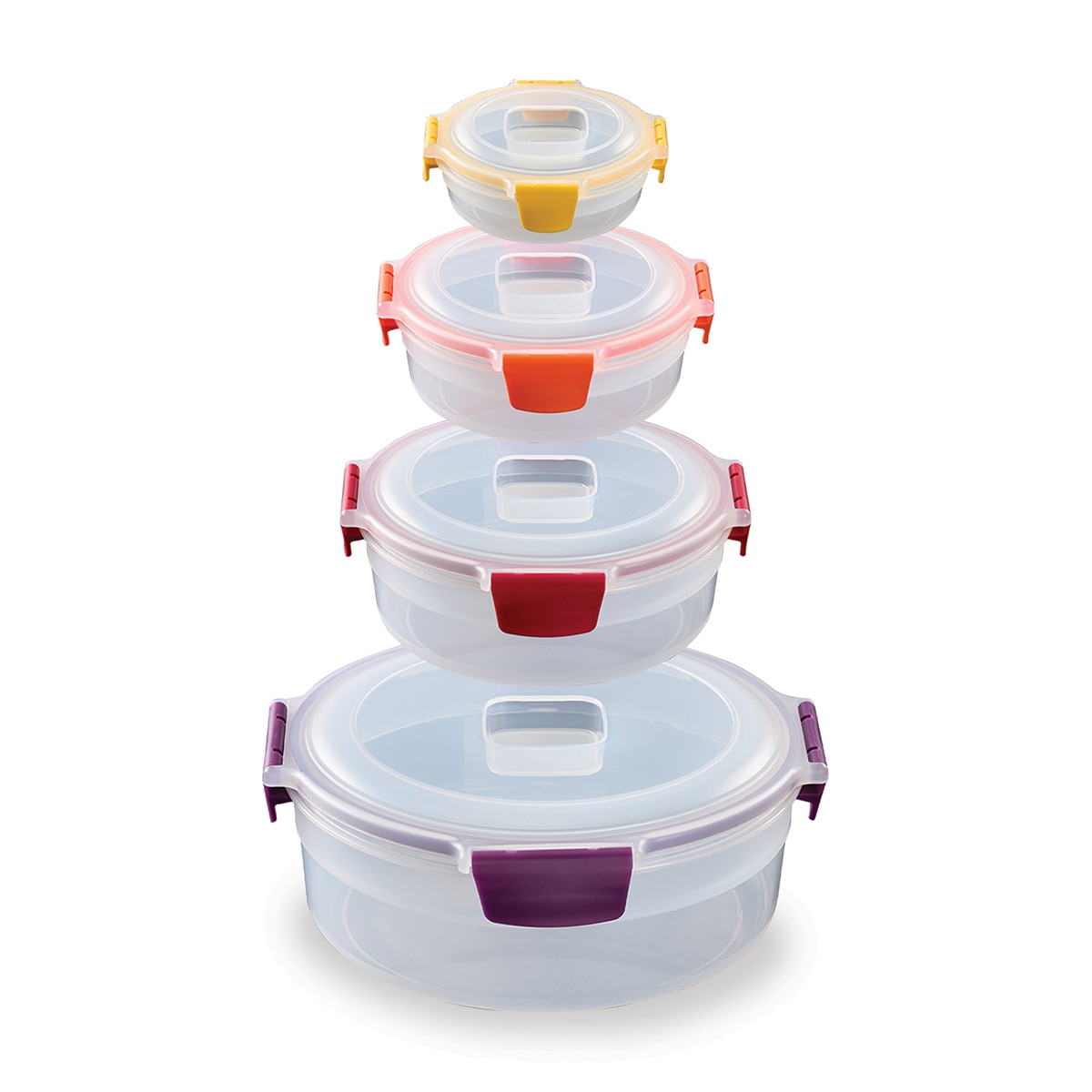 Conjunto de 5 Recipientes Herméticos Redondos Nest Multicolor-3