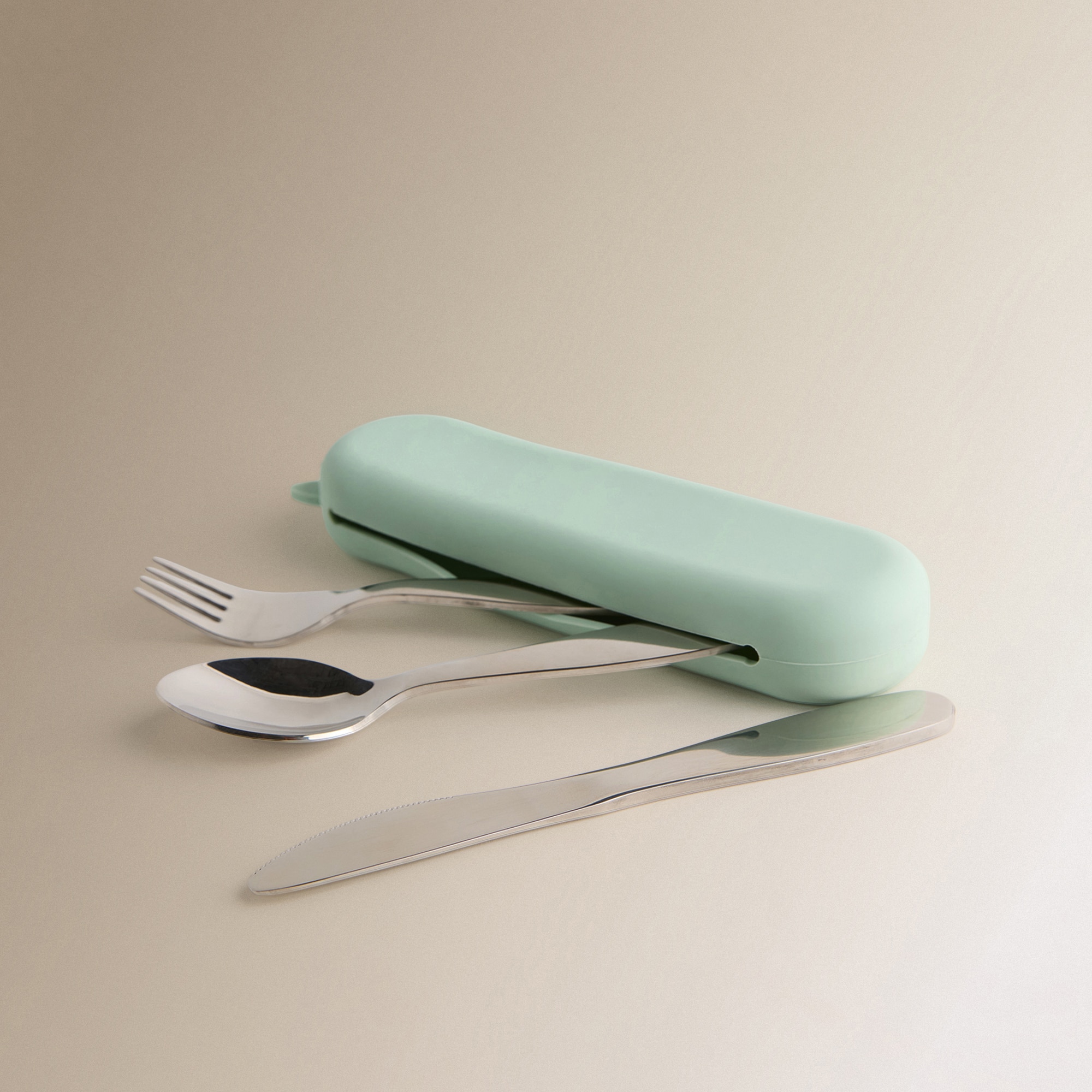 Conjunto de 3 Talheres Infantis Dino Azul-6