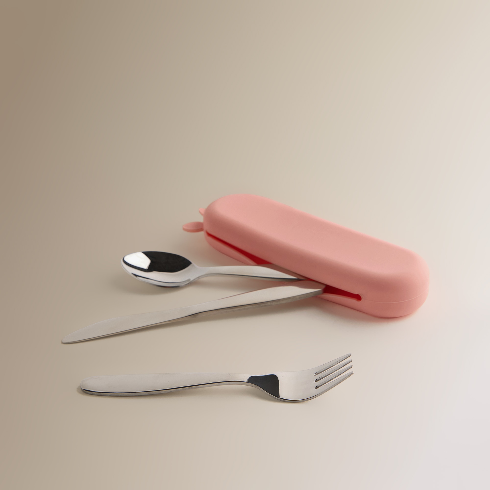 Conjunto de 3 Talheres Infantis Unicórnio Rosa-6