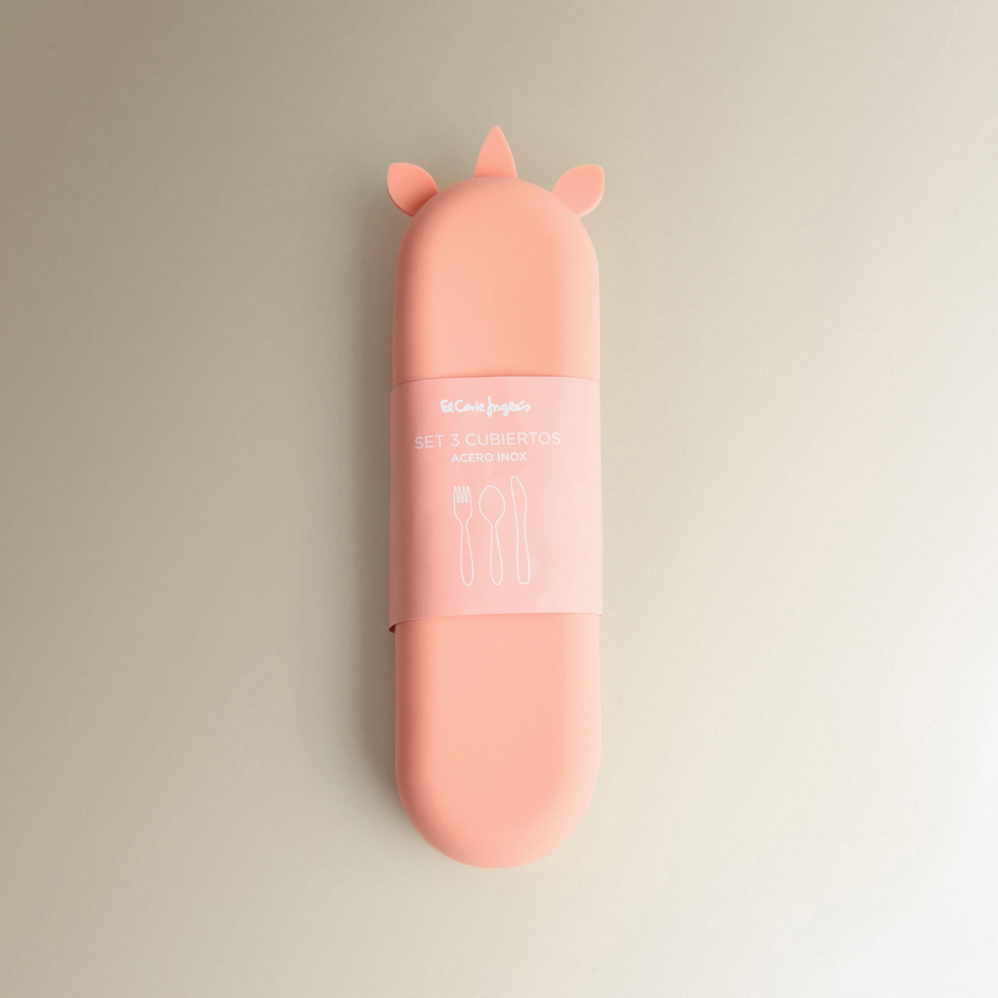 Conjunto de 3 Talheres Infantis Unicórnio Rosa-7