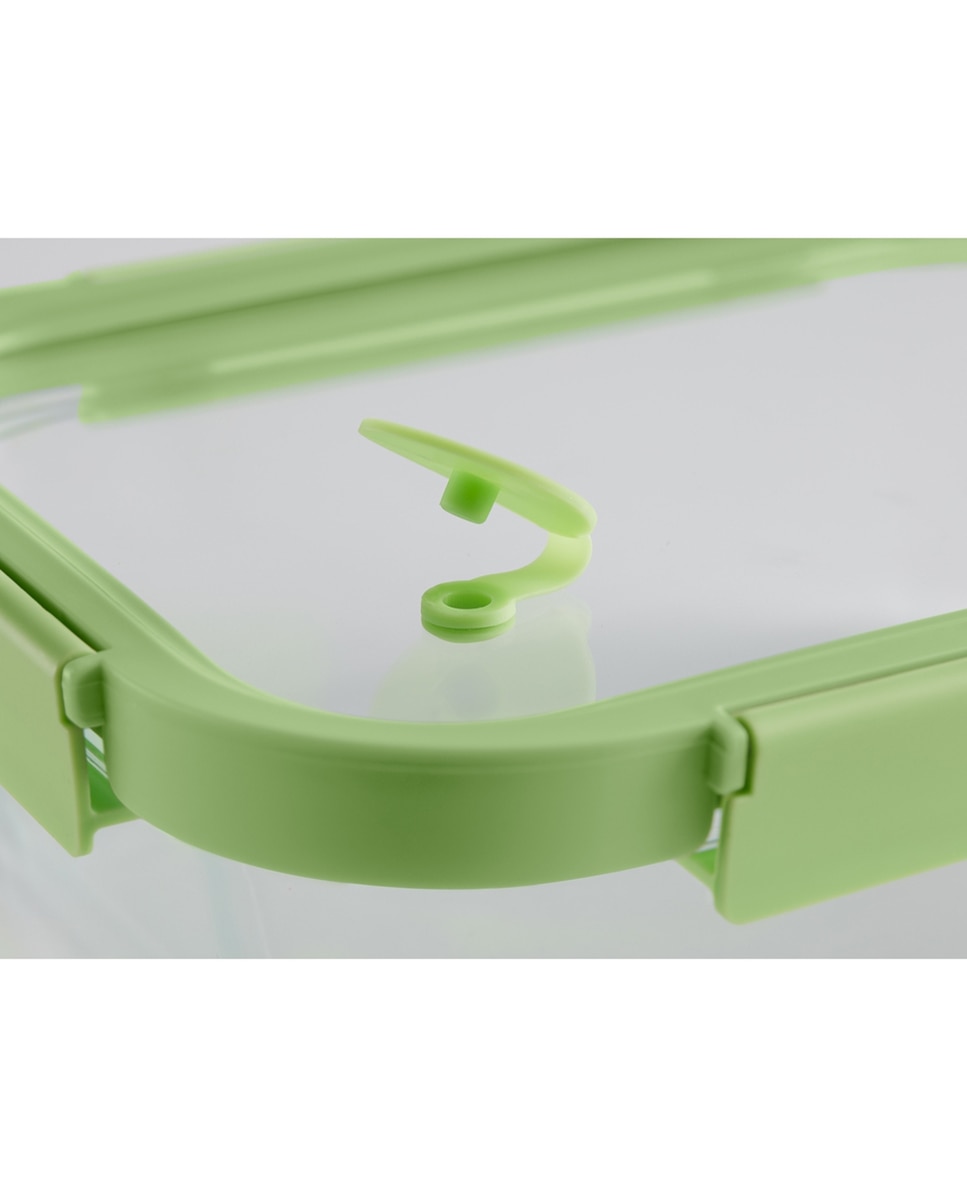 Recipiente hermético 520 ml cuadrado Green Lékué - Verde Verde-4