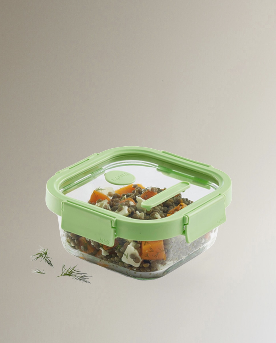 Recipiente Hermético 800 ml Quadrado Green Verde-2