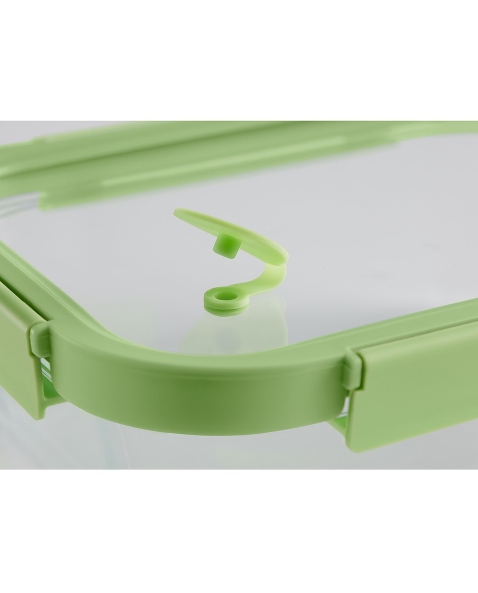 Recipiente Hermético 800 ml Quadrado Green Verde-4