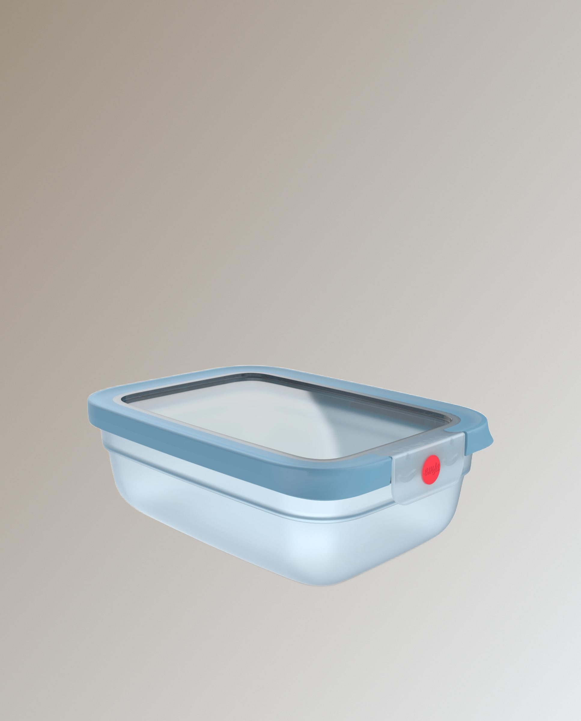 Imagen 0 de Hermético rectangular a prueba de fugas Plastico OneClick Emsa Azul