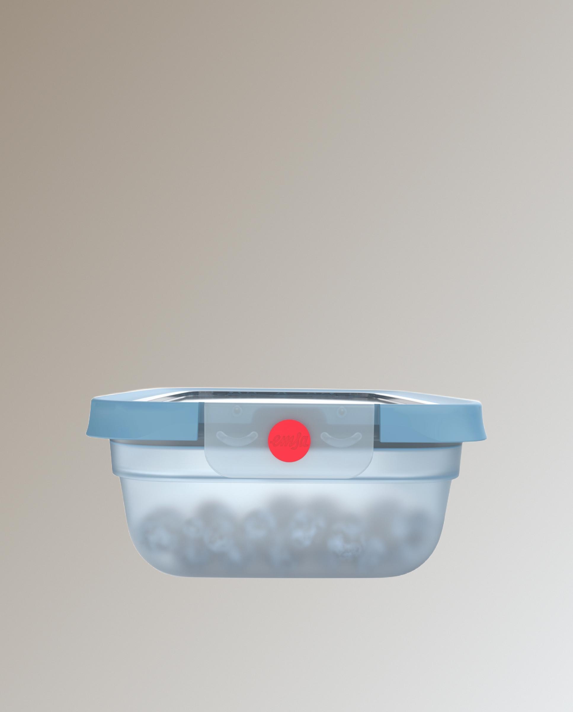 Hermético rectangular a prueba de fugas Plastico OneClick Emsa - Azul 0,5 litros Azul-2