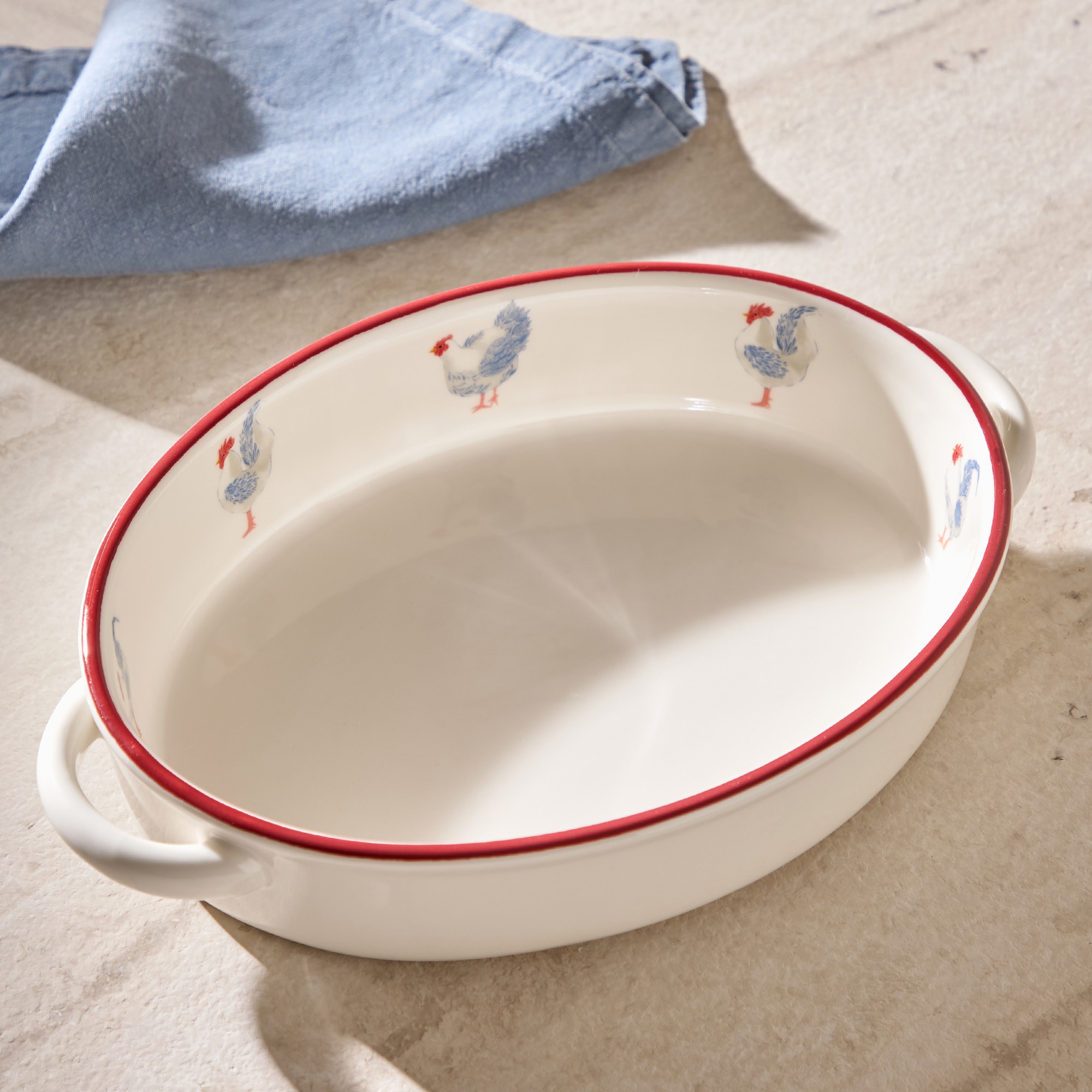 Tabuleiro de Forno Oval Farm Multicolor-1