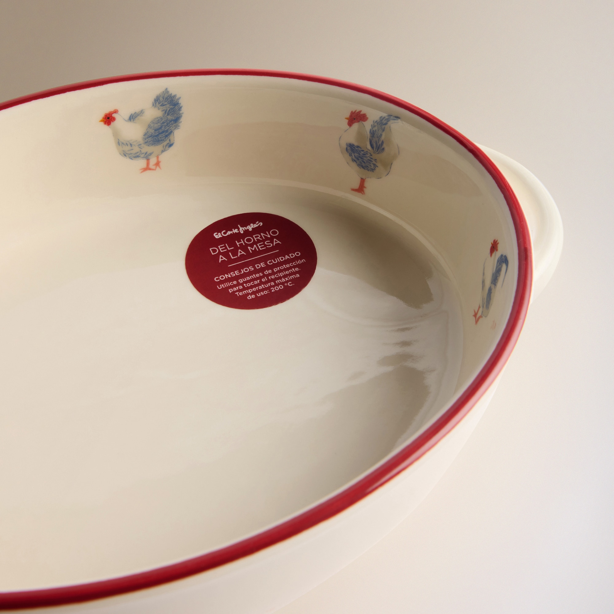 Tabuleiro de Forno Oval Farm Multicolor-4
