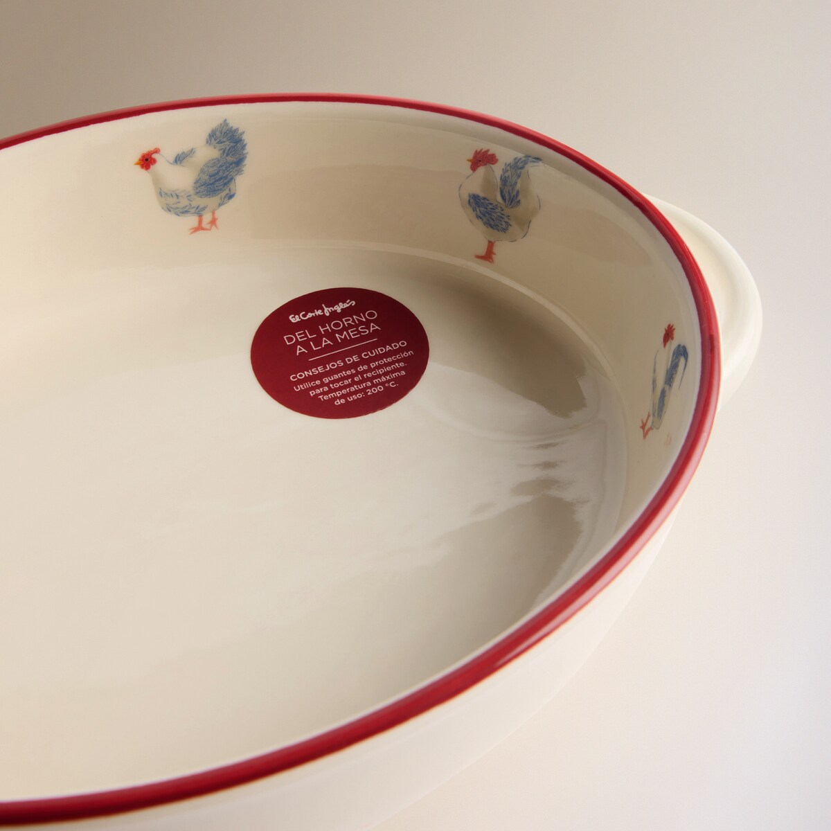 Tabuleiro de Forno Oval Farm Multicolor-4