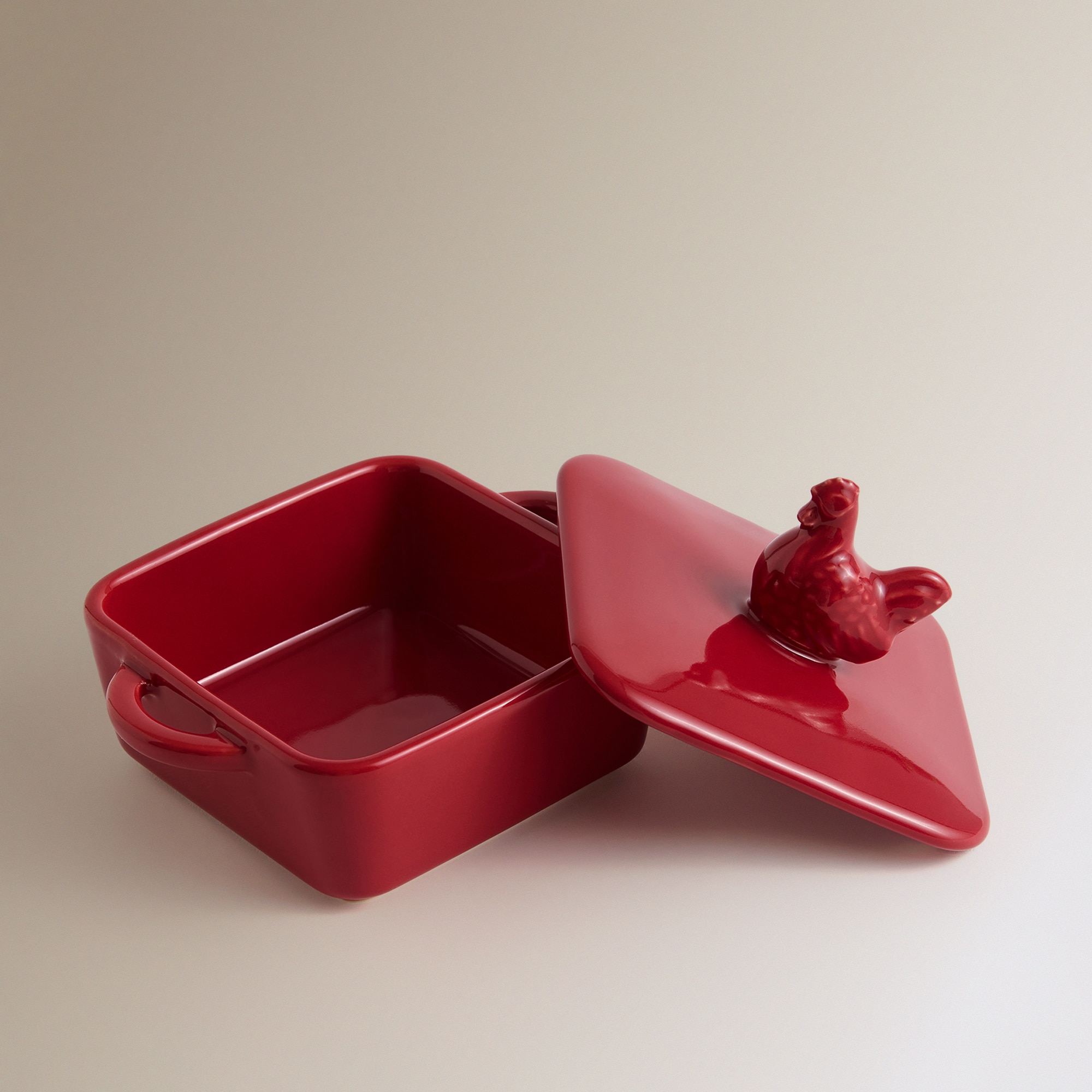 Ramequim de Cerâmica com Tampa Farm Vermelho-3