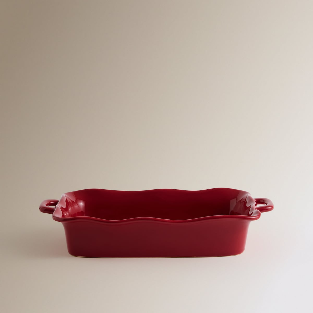 Fuente para horno rectangular Navidad Rojo-3