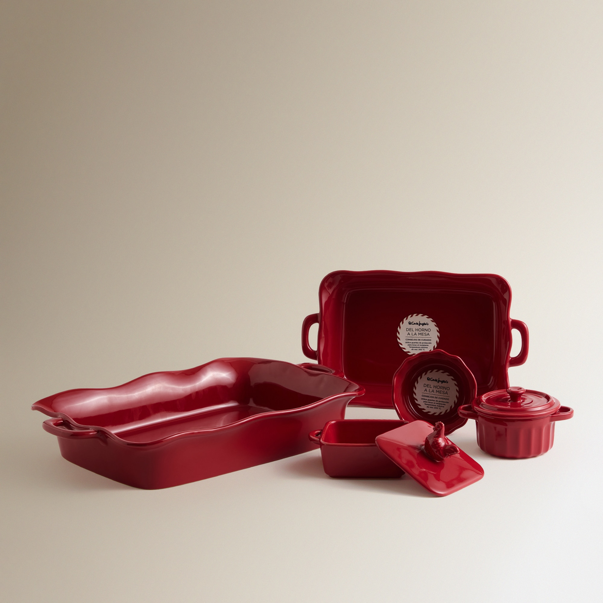 Travessa para Forno Retangular Vermelho-5